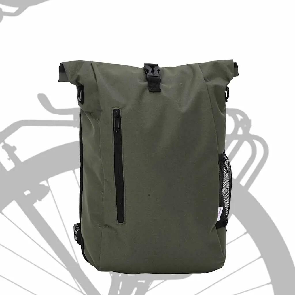 Sac de guidon vélo polyester VidaXL 20 L vert olive 2/4