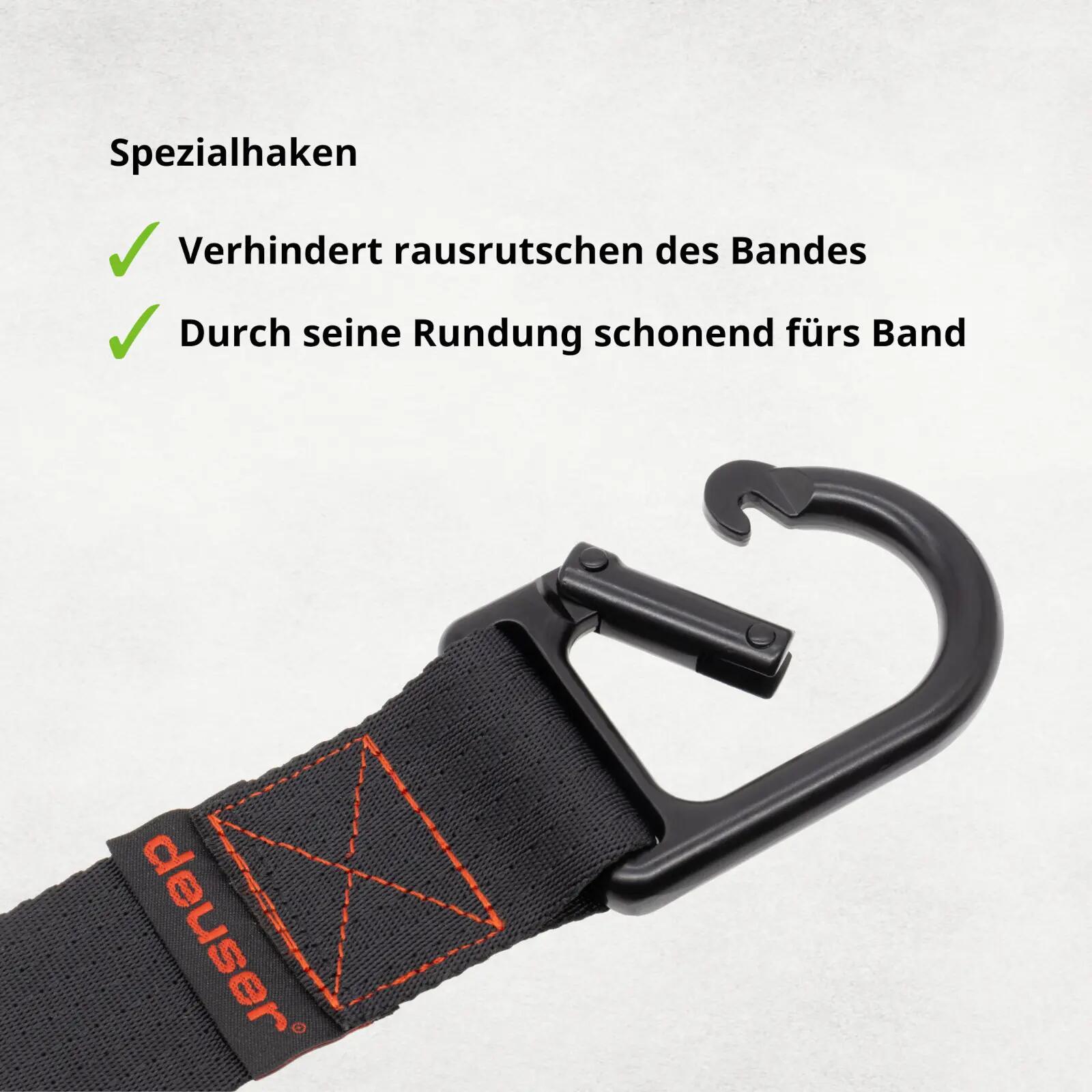Ancrage de porte - Renforcement musculaire - Deuser - Noir/Rouge 3/4