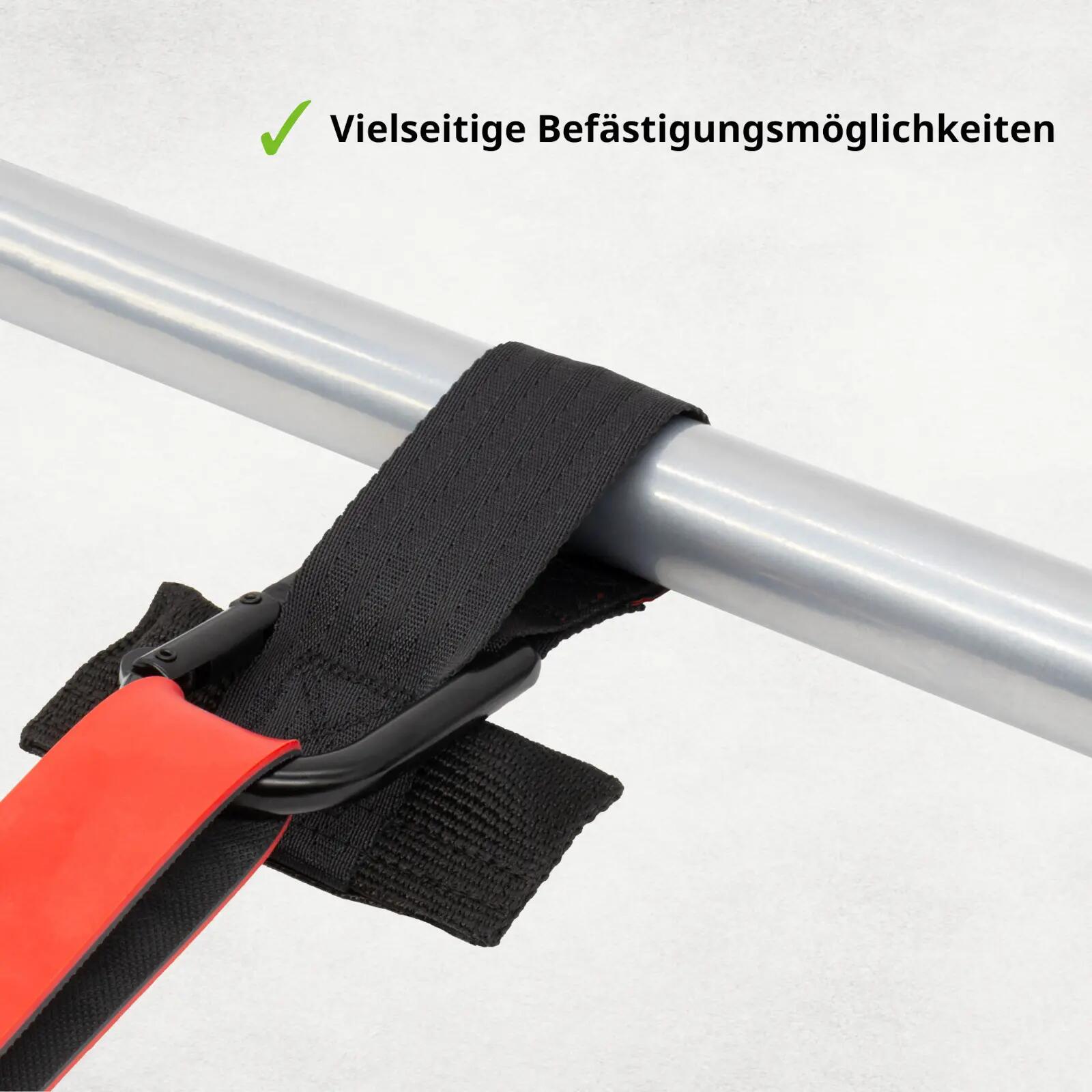 Ancrage de porte - Renforcement musculaire - Deuser - Noir/Rouge 2/4