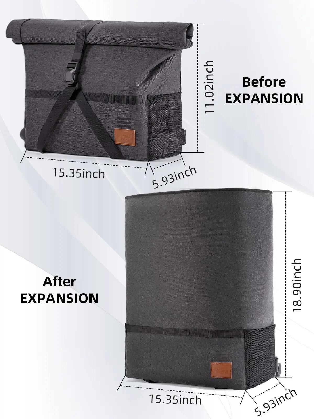 Sacoche de guidon ROCKBROS Brompton 8L Rolltop 4/8