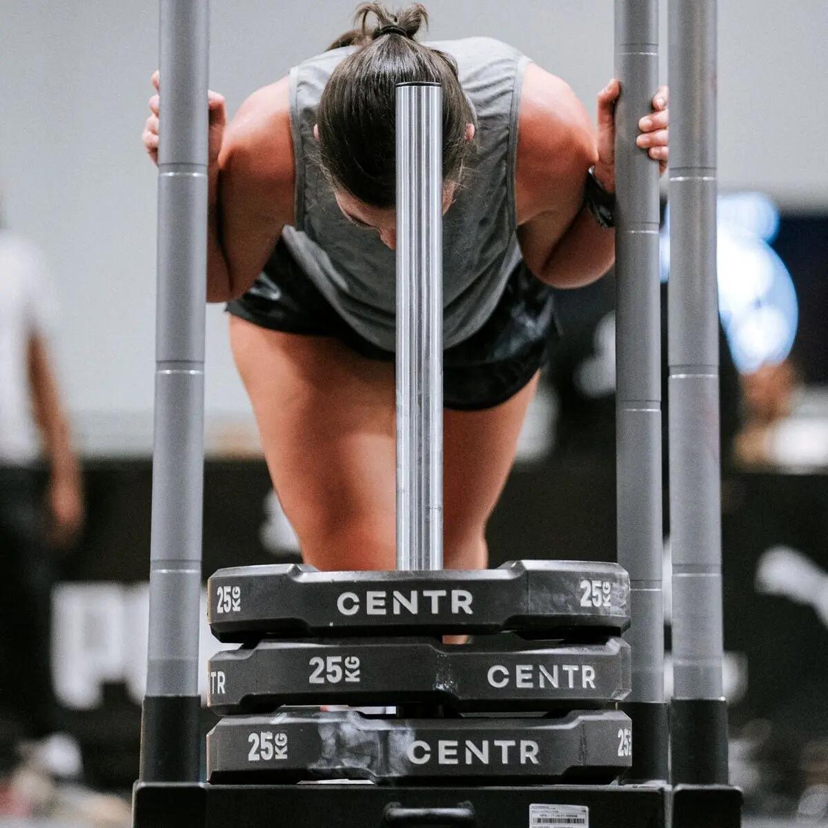 Traîneau musculation - Hyrox - Porte-disques 150 kg - Noir 3/7