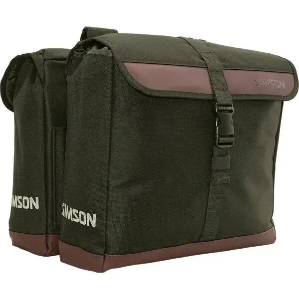 Coffret de sacoches vélo Simson urbain double 35 L + simple 15 L 3/4