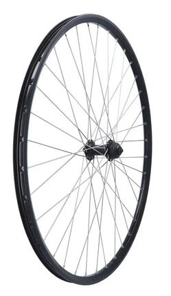 Roue avant vélo 28 Roland Craft21 jante noire moyeu noir rayons acier