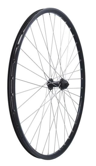 Roue avant vélo 28 Roland Craft21 jante noire moyeu noir rayons acier