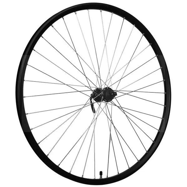 Roue avant vélo 28 Roland Craft21 jante noire moyeu noir rayons acier 2/3