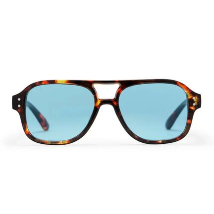 Lunettes CHPO Cocas plastique recyclé brunes verres bleus