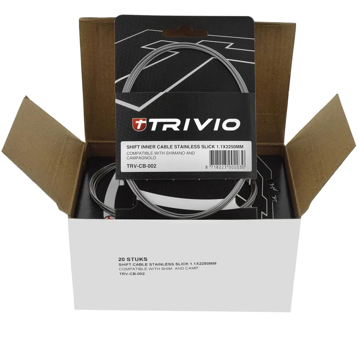 Câble intérieur dérailleur Trivio inox Slick 1,1 x 2250 mm pack 20 2/2