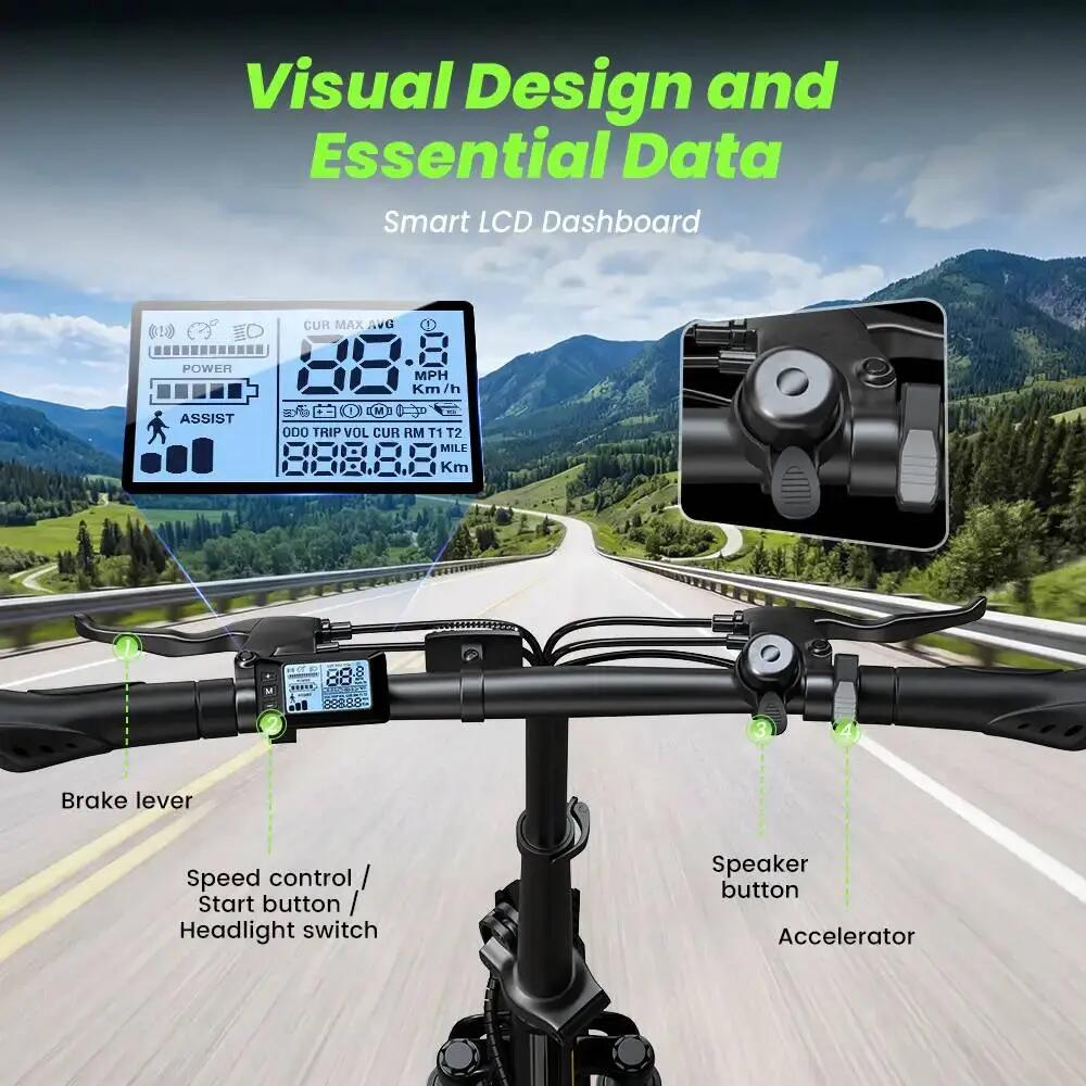 U4 Vélo Électrique Pliant, Batterie 36V 10.4Ah, Pneu 16" Pneumatique 5/11