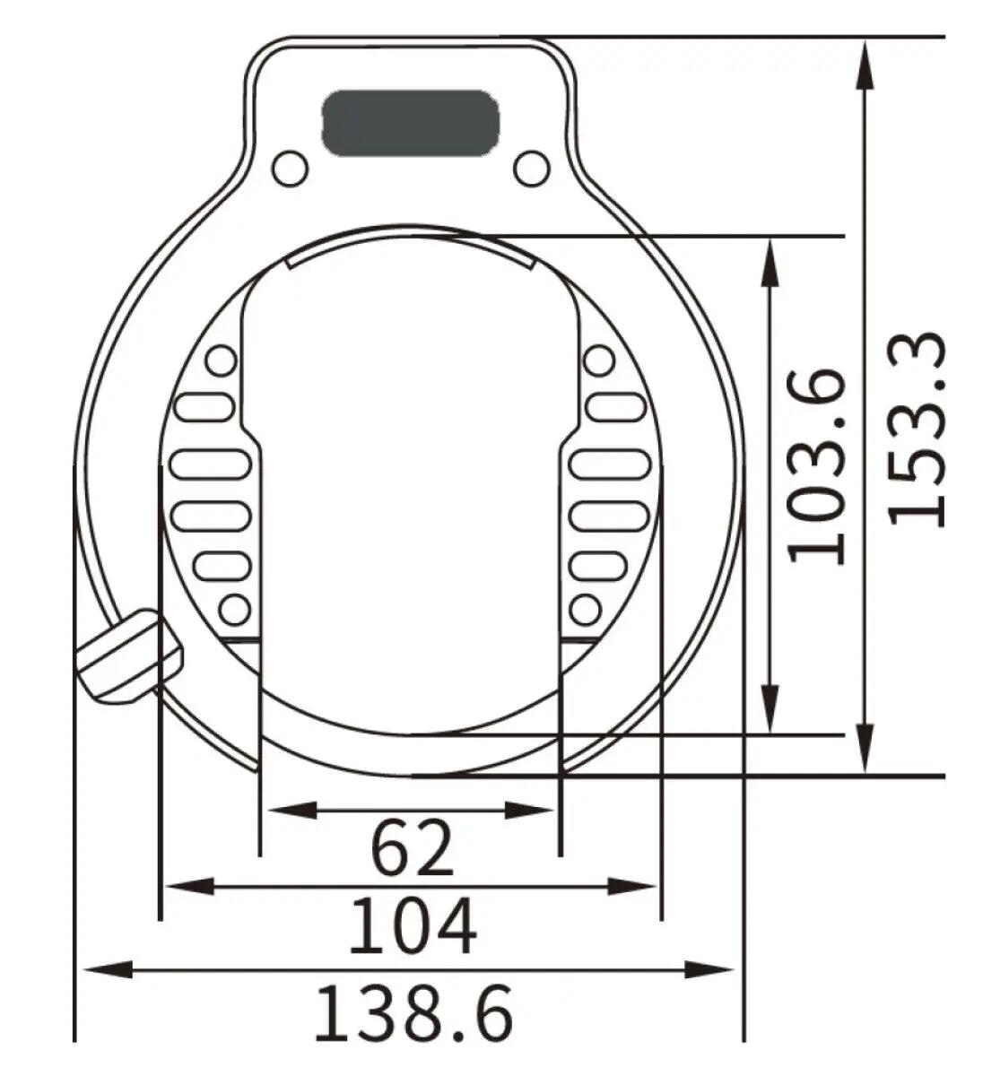 Serrure de cadre Python ART-2 antivol en anneau U articulé 3/4