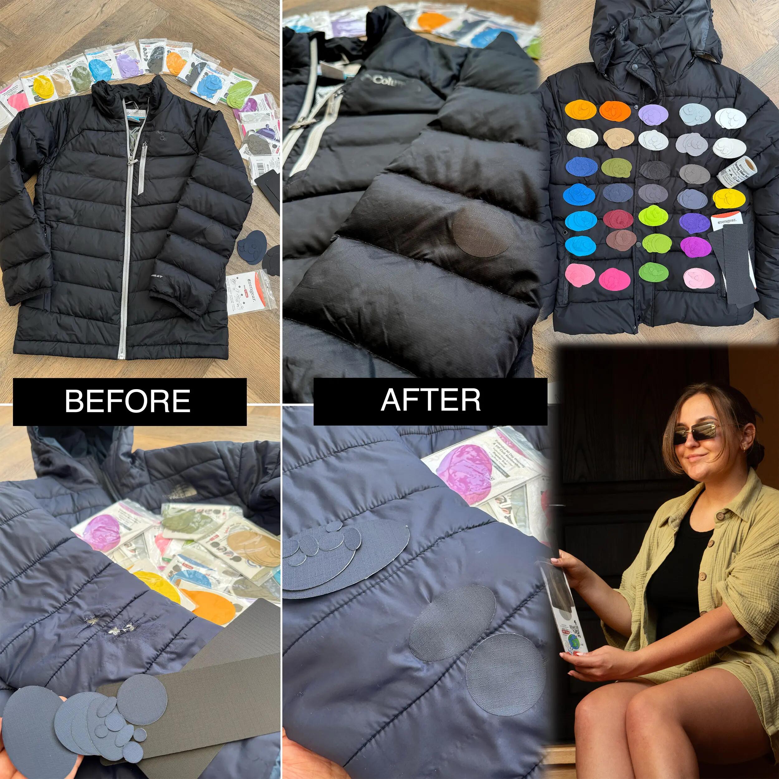 Reparatiepatch donsjas, zelfklevend, waterdicht, tent- en slaapzakreparatie 8/12