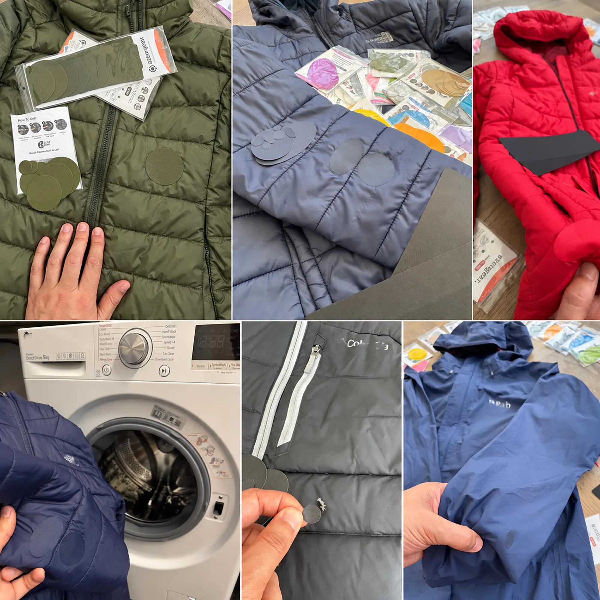 Patchs de réparation de doudoune, vêtement et tente, autocollants imperméables 8/12