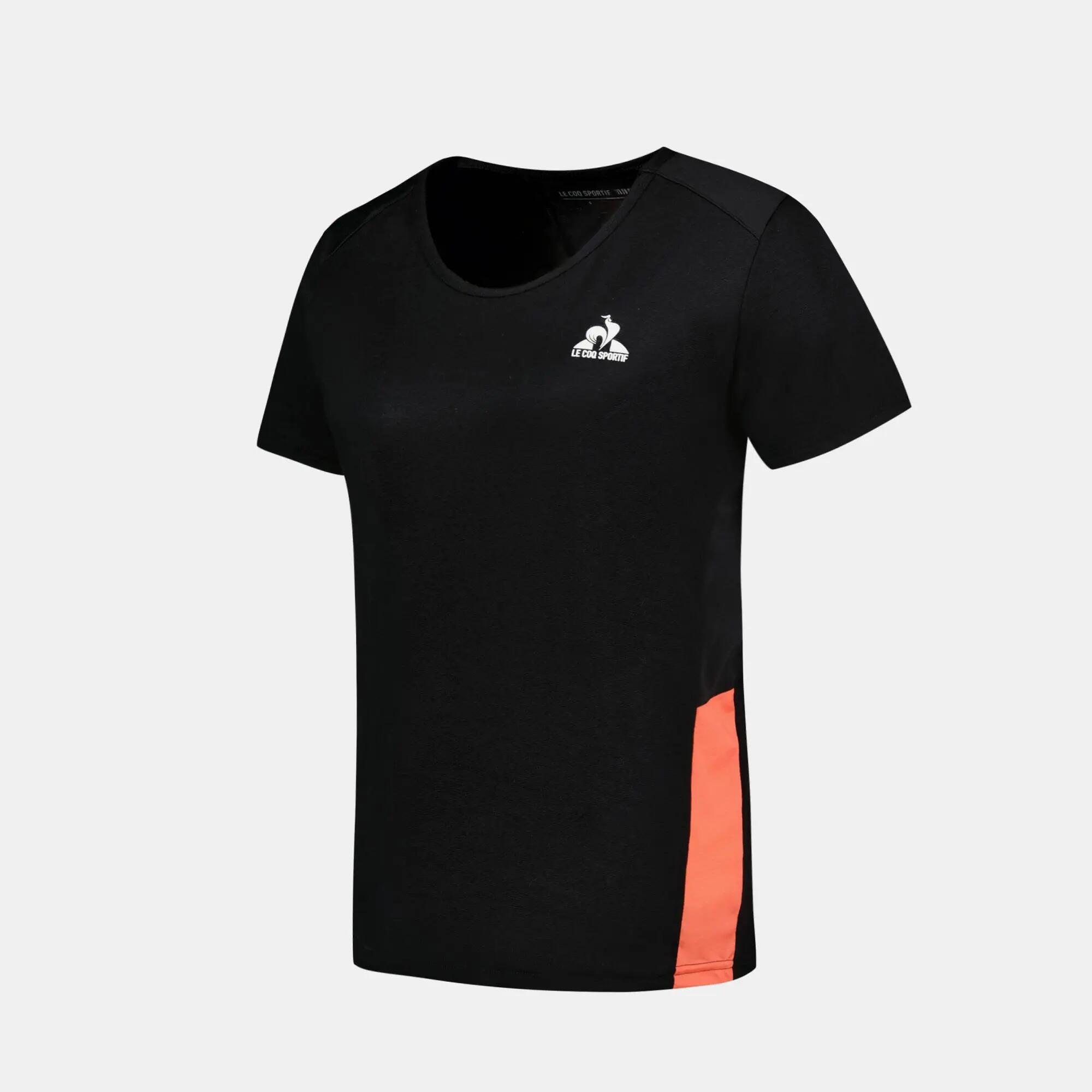 Le Coq Sportif Damen Sport T-Shirt Schwarz Training 7/7