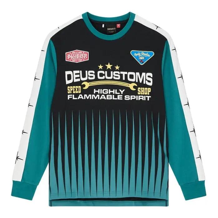 T-Shirt Deus Ex Machina Trife Life Moto Jersey Black 6/7