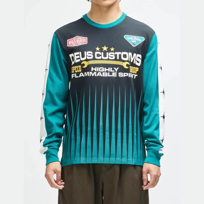 T-Shirt Deus Ex Machina Trife Life Moto Jersey Black 3/7