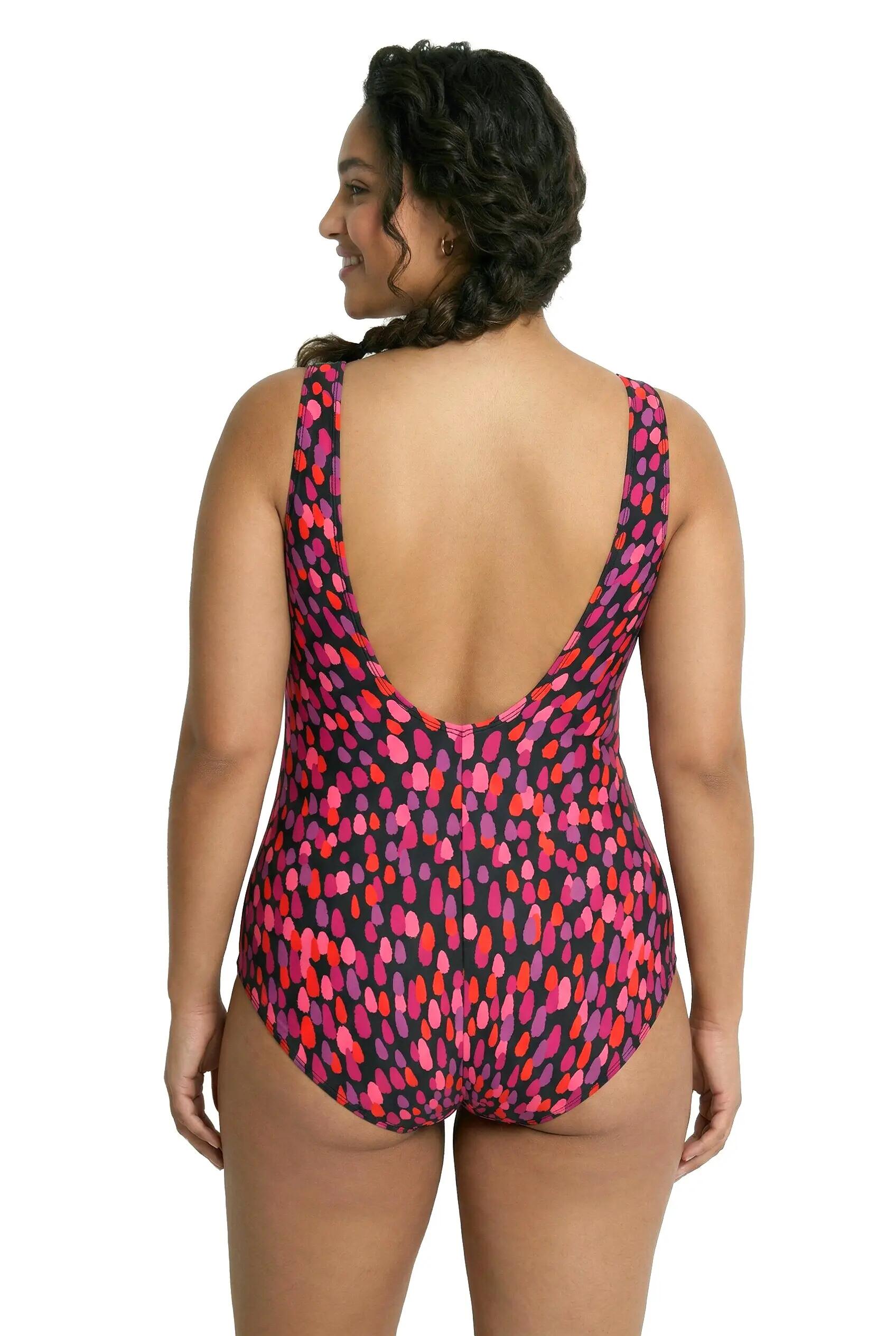 Damen Badeanzug Punkte Softcups recycelt 4/13