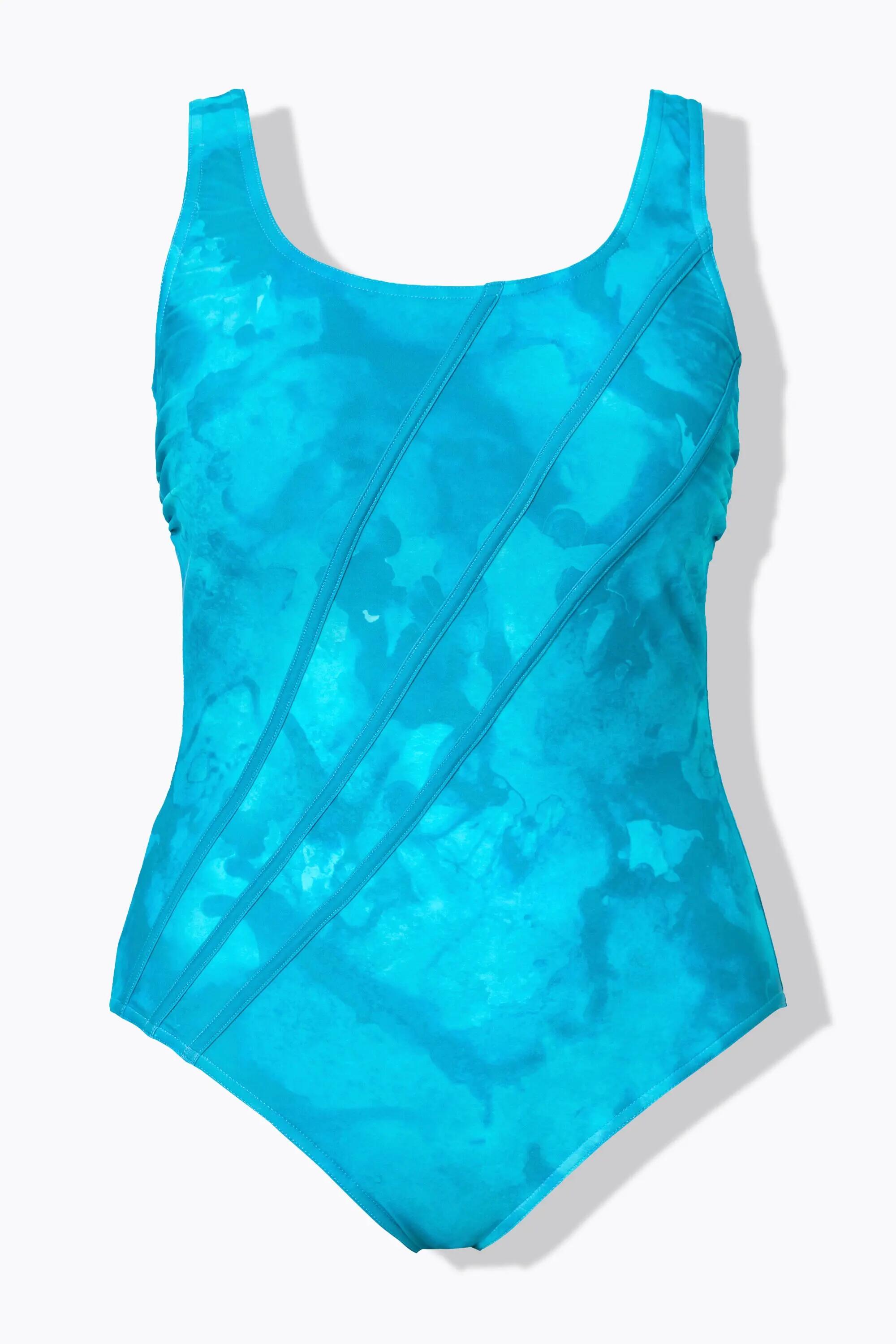 Damen Badeanzug diagonale Streifen ohne Softcups 3/13
