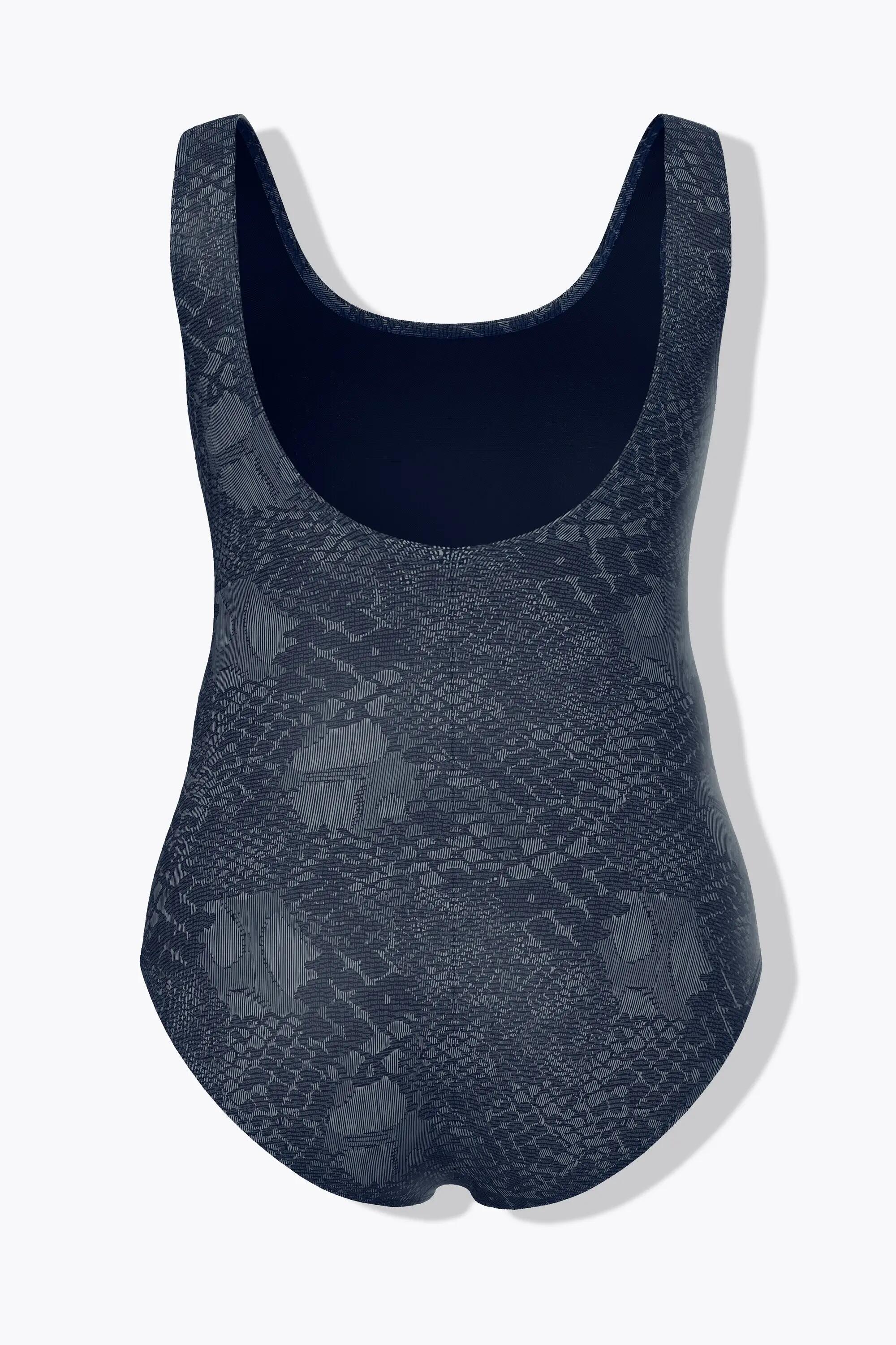 Dames Badpak slangenpatroon zonder softcups ronde hals 13/13
