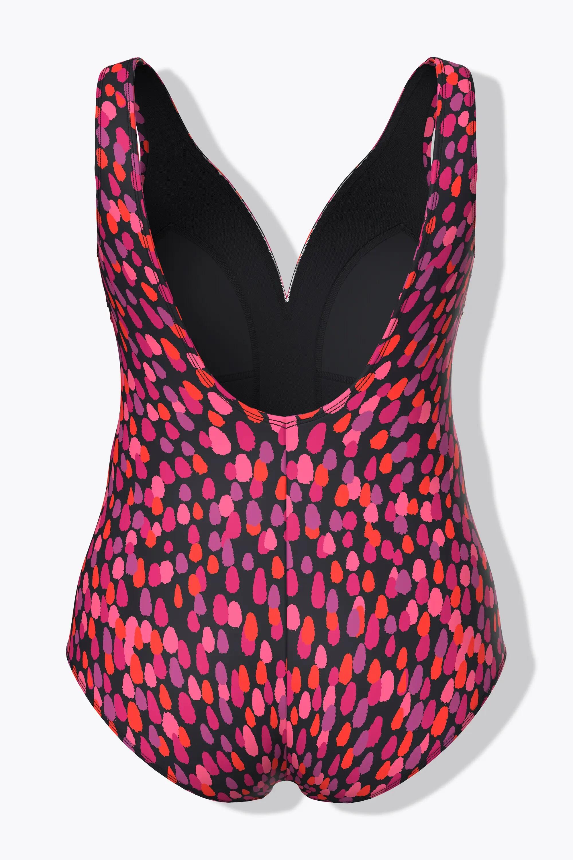 Damen Badeanzug Punkte Softcups recycelt 2/13