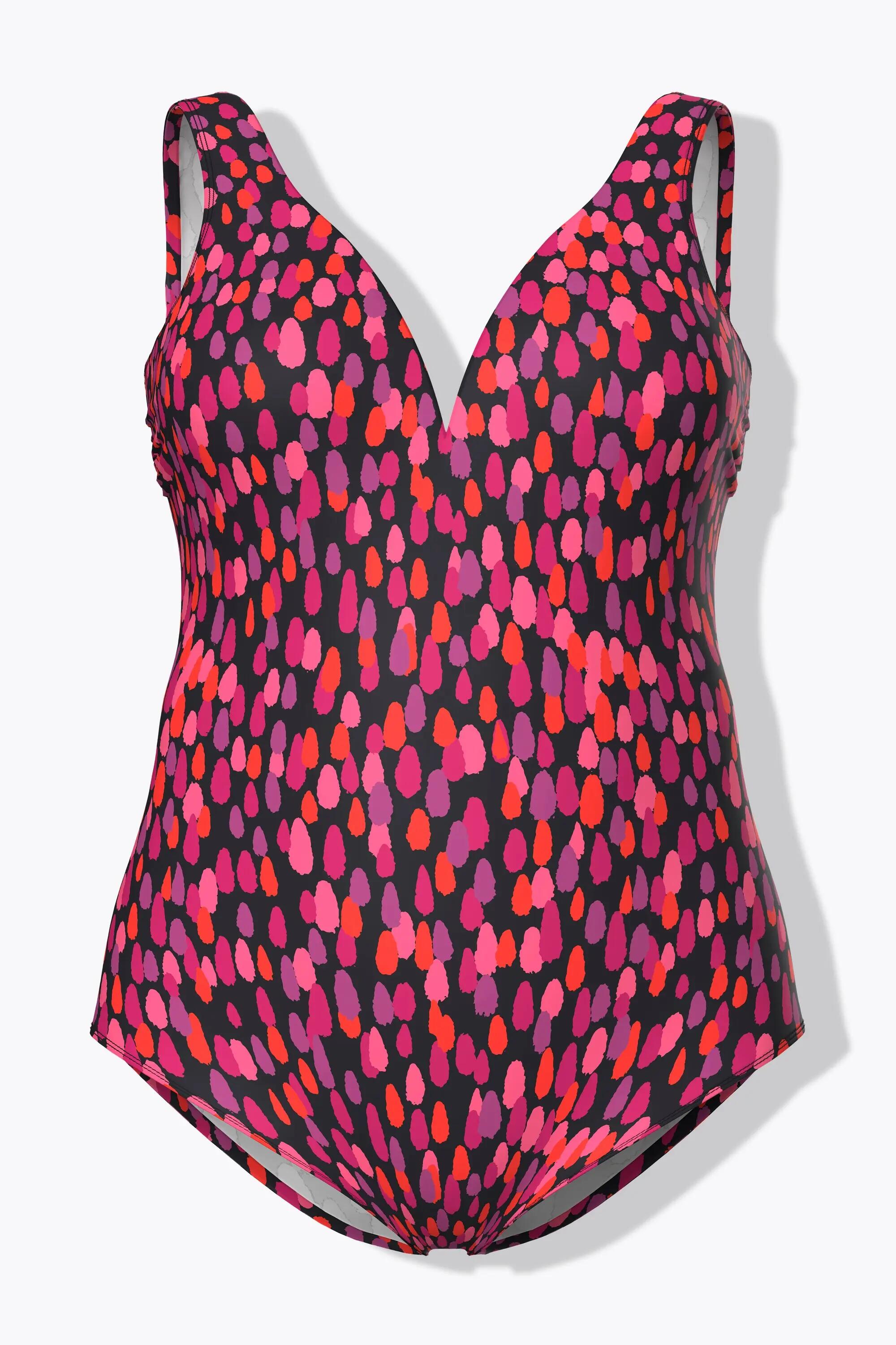 Damen Badeanzug Punkte Softcups recycelt 13/13