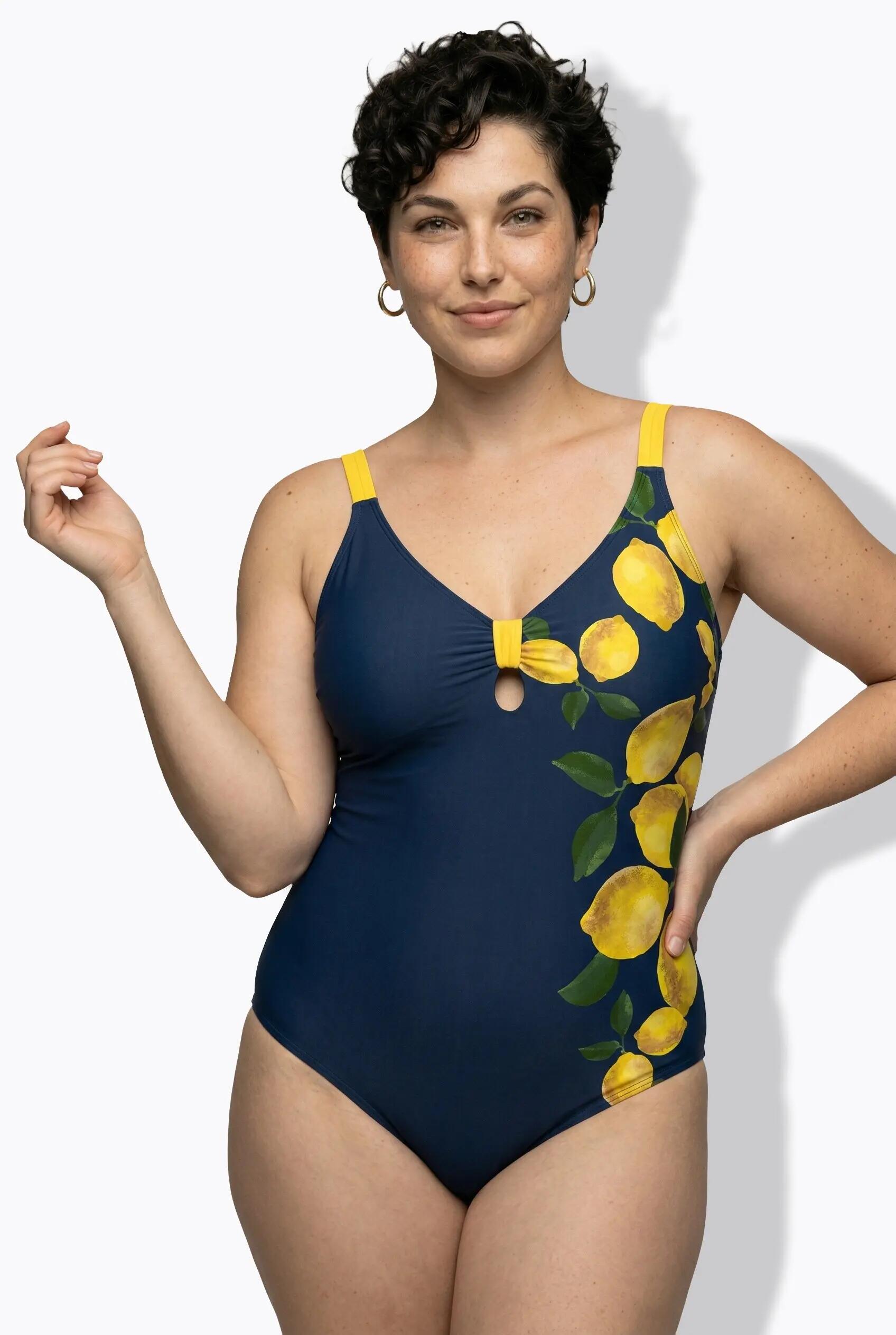 Femme Maillot de bain motif citrons matière recyclée 11/13