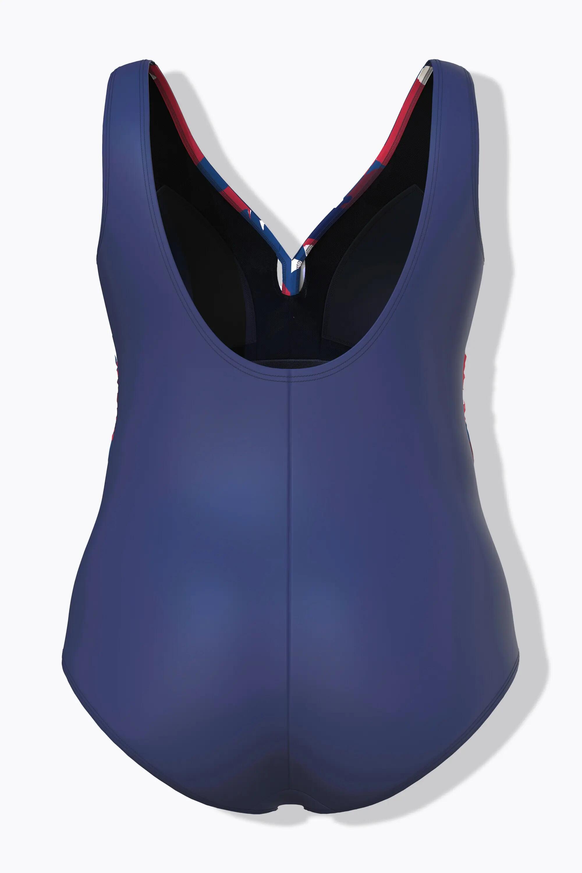 Dames Badpak sierknoop zachte cups buste met print 2/13