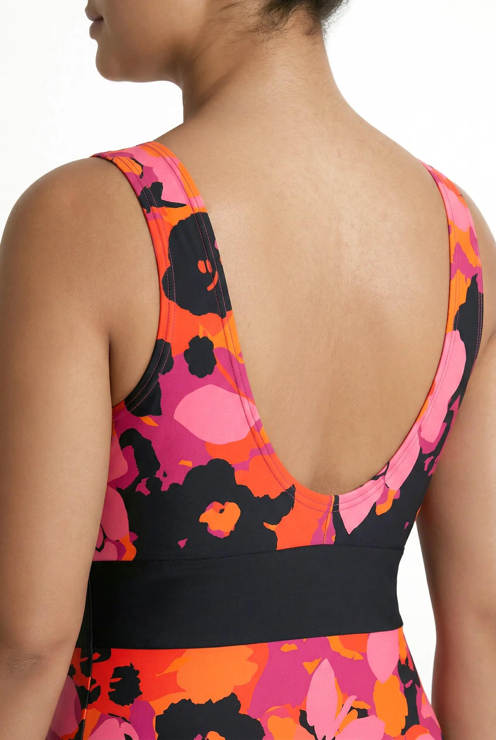Femme Maillot de bain motif fleurs bonnets souples et matière recyclée 11/13