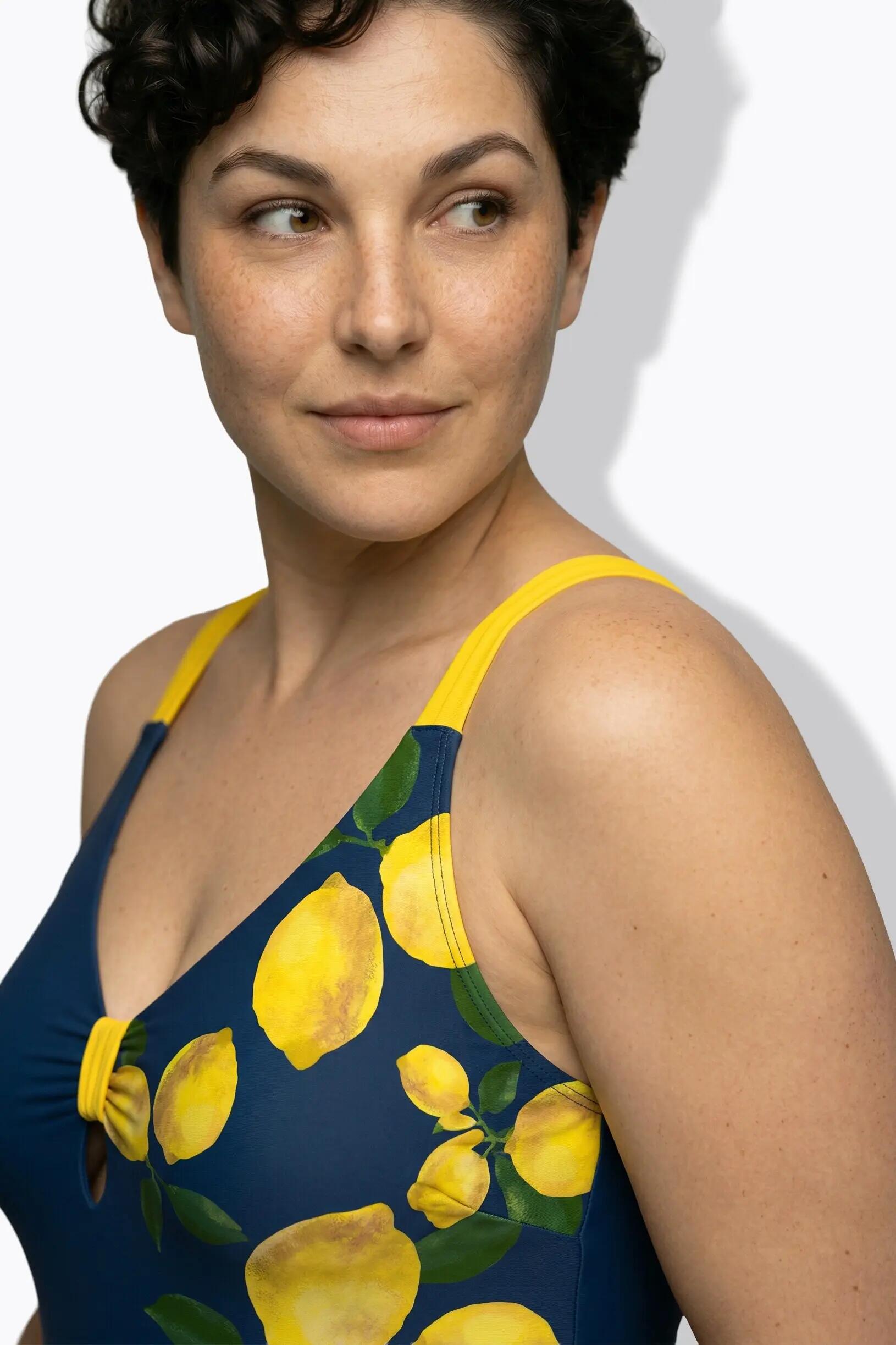 Femme Maillot de bain motif citrons matière recyclée 9/13