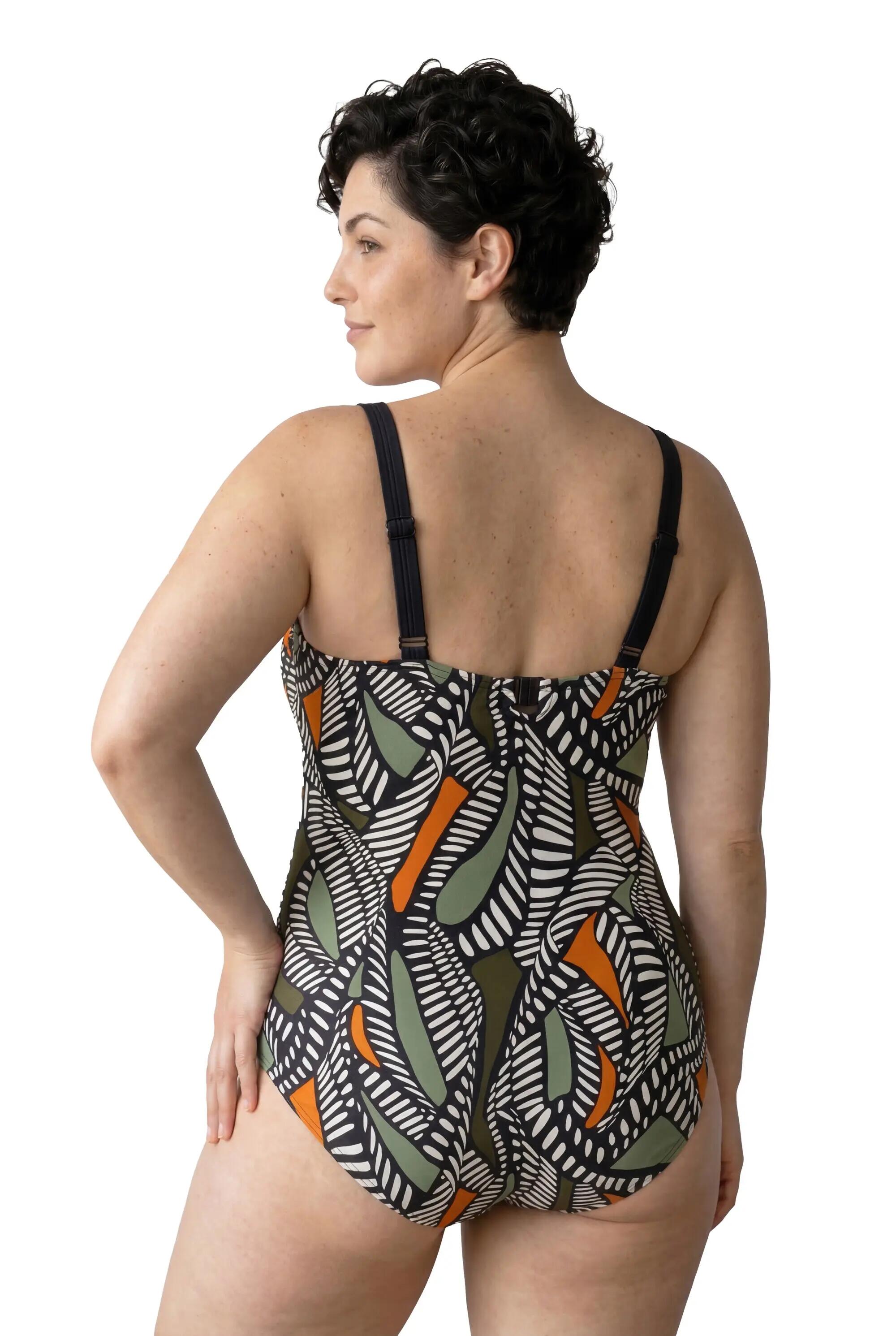 Dames Badpak sierknoop zachte cups gerecycled 2/13