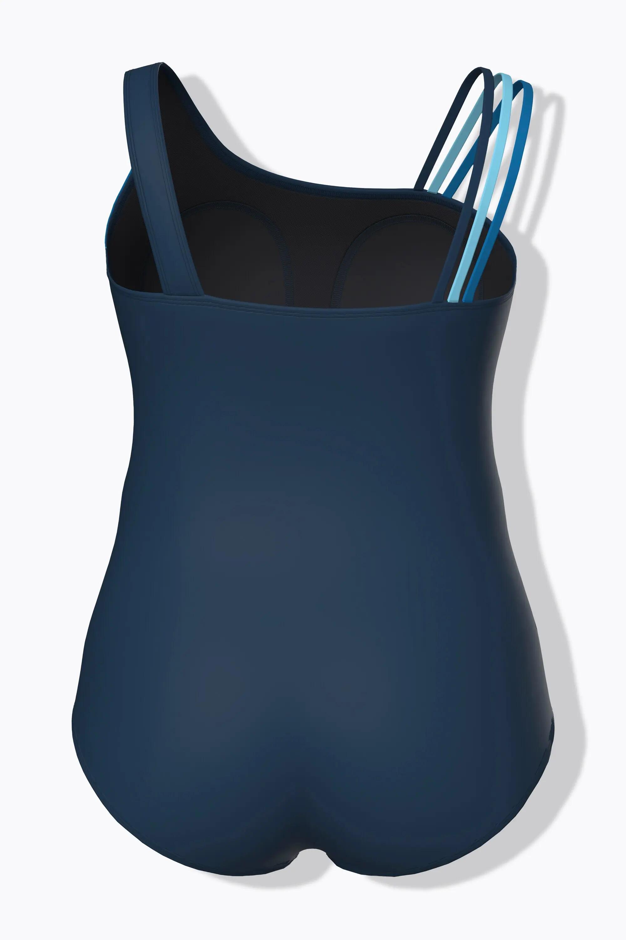 Femme Maillot de bain « colour block » décolleté rond et bonnets souples 13/13