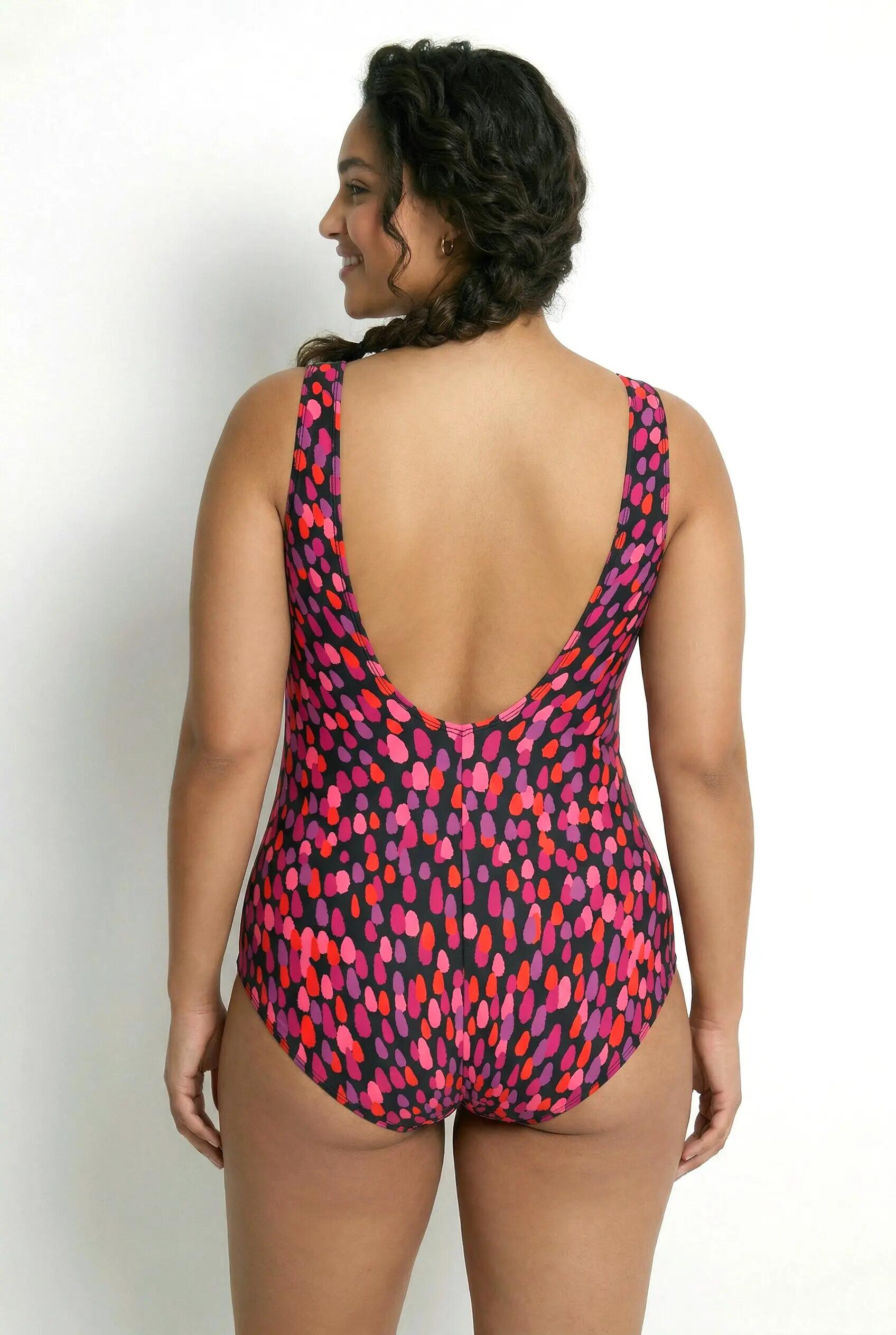 Damen Badeanzug Punkte Softcups recycelt 8/13