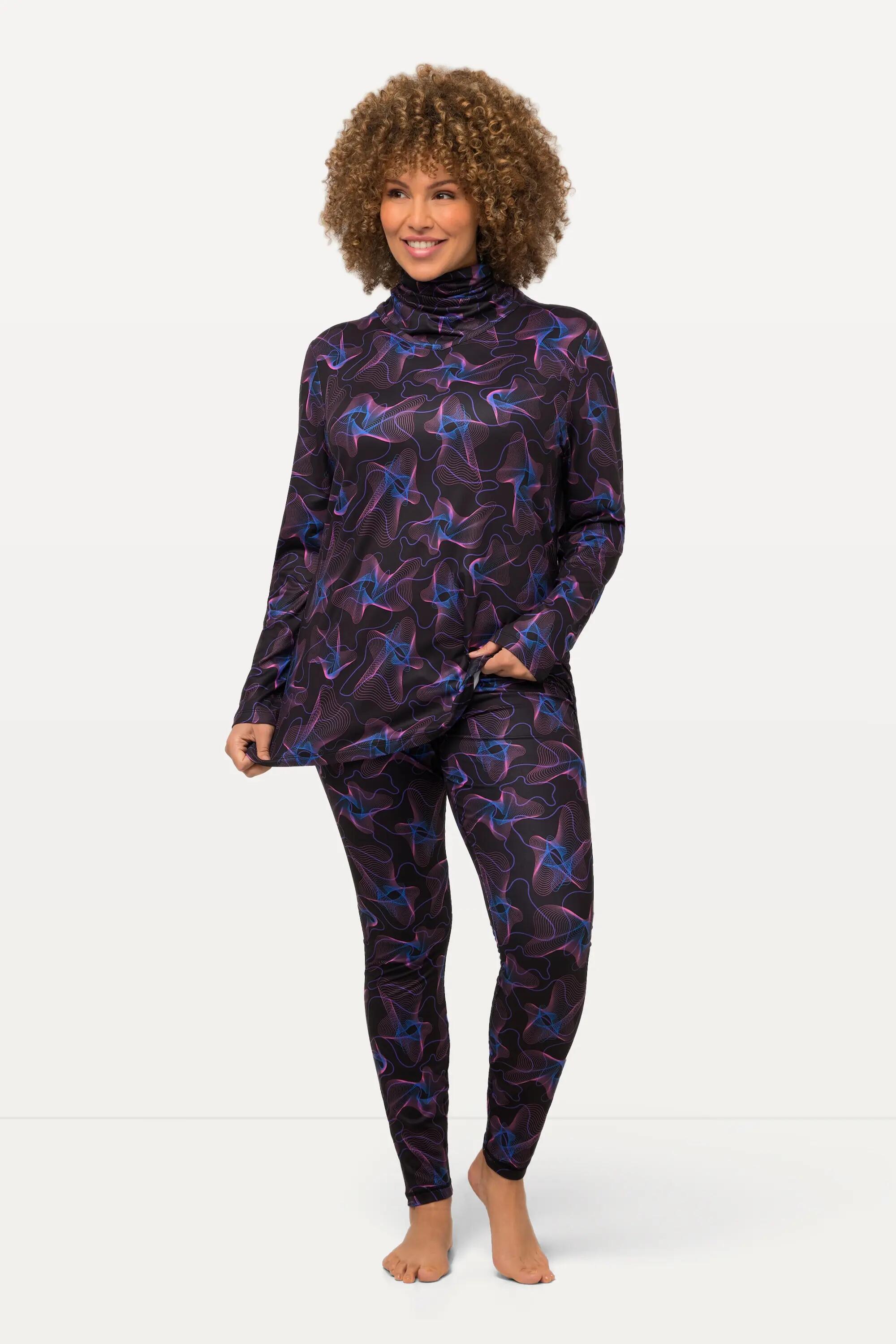 Dames Functionele leggings golven sneldrogend gerecycled 8/9