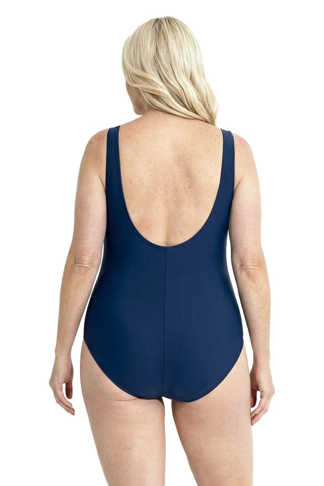 Femme Maillot de bain avec dégradé de couleurs. Drapés et bonnets 4/13