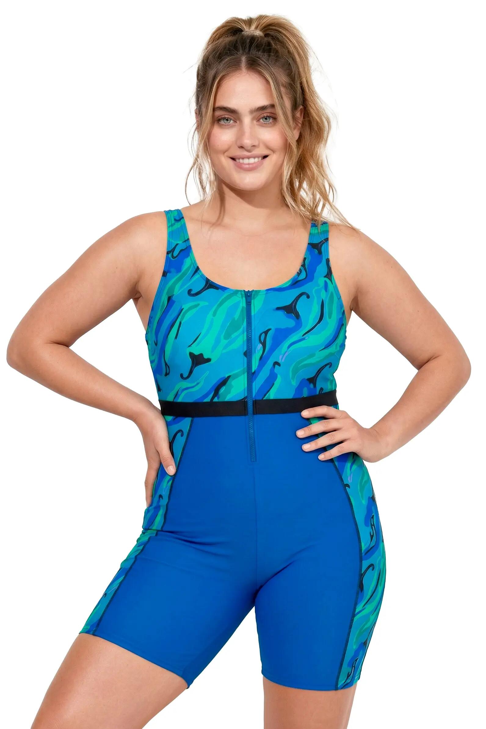 Femme Maillot de bain sans bonnets souples motif piments et fermeture zippée 3/13