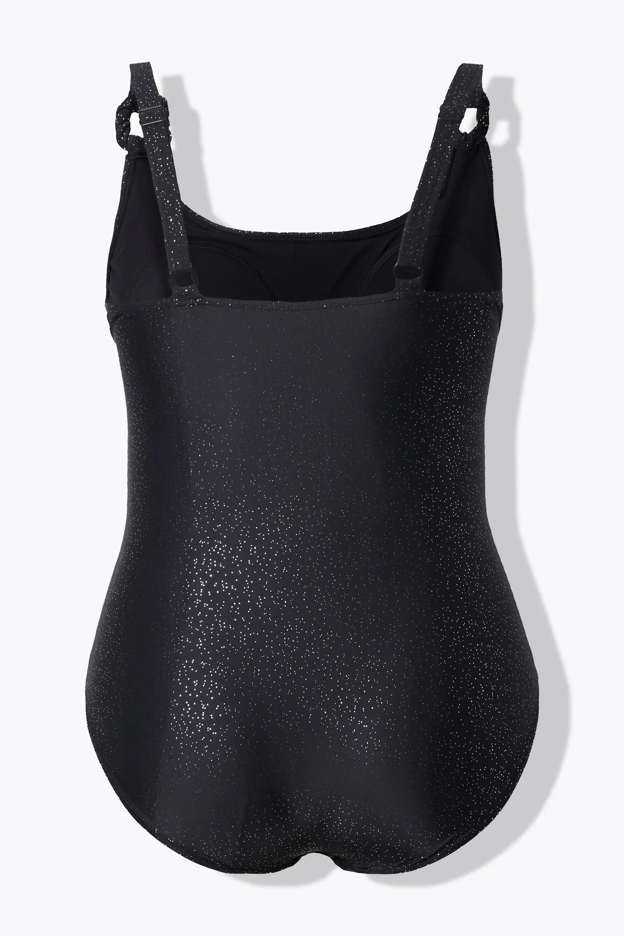Damen Badeanzug Metallic-Effekt Softcups Träger verstellbar 13/13