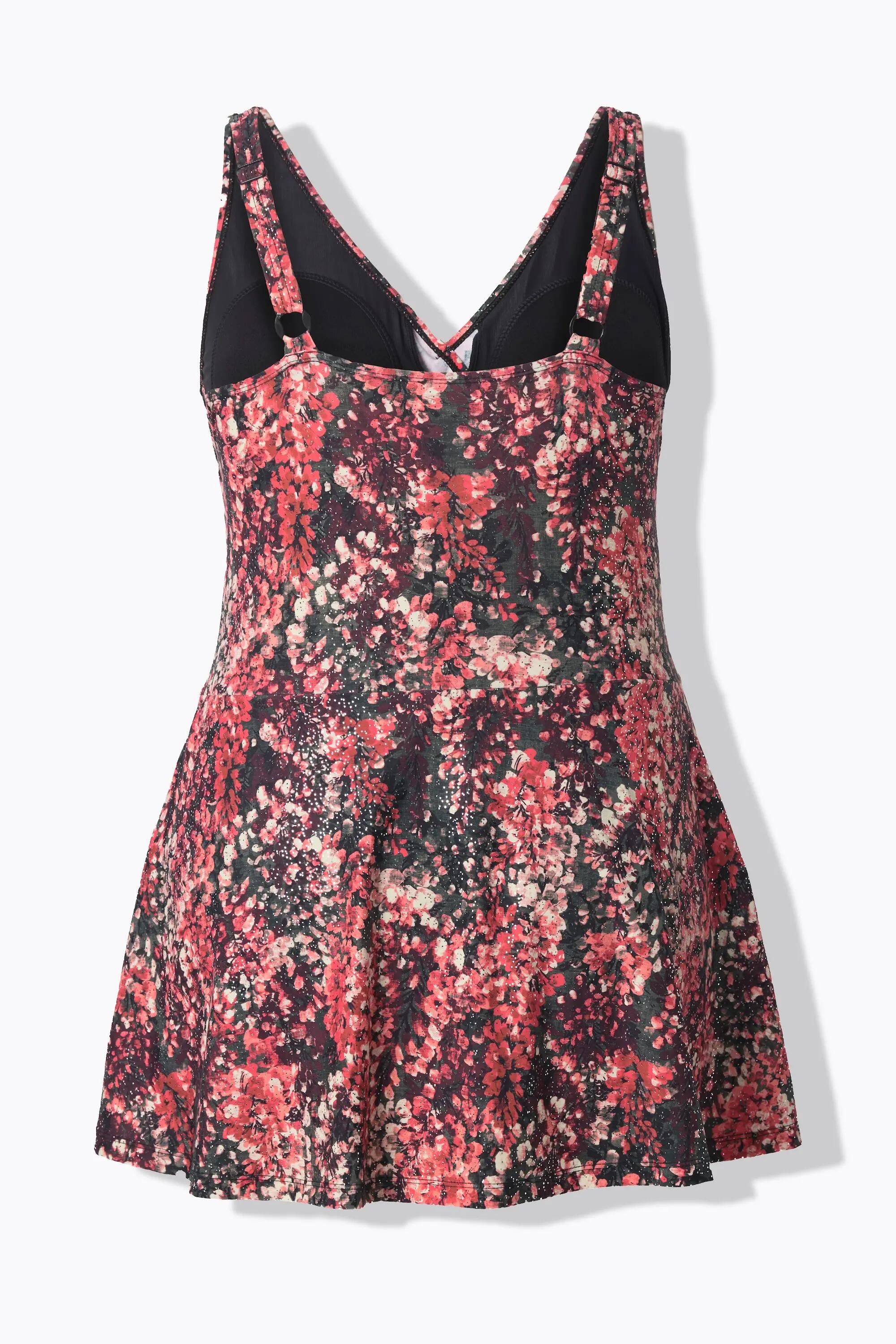 Dames Badjurk bloemenstippen zachte cups wikkellook 2/13