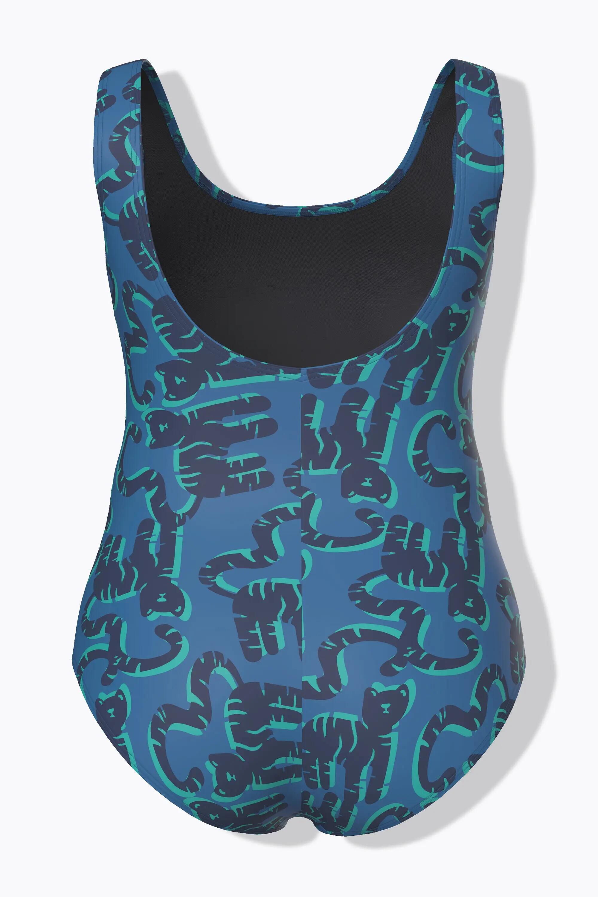Femme Maillot de bain motif chats sans bonnets souples décolleté rond 2/13