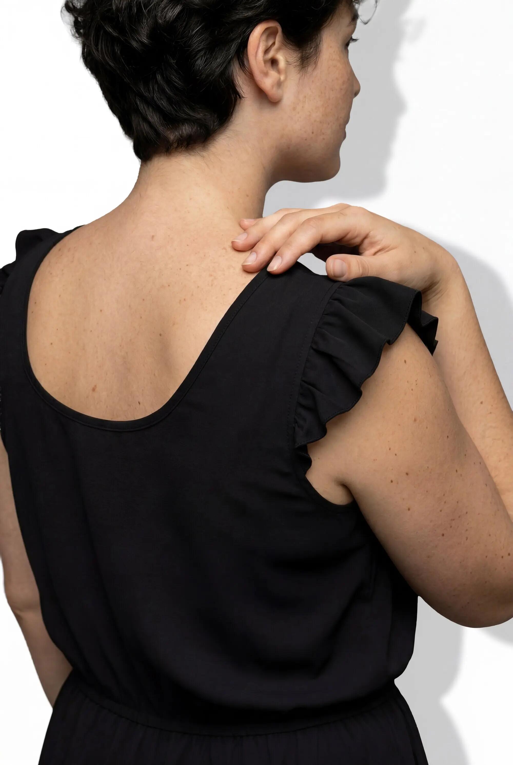 Femme Robe de bain avec short bonnets souples et volants sur les manches 10/13