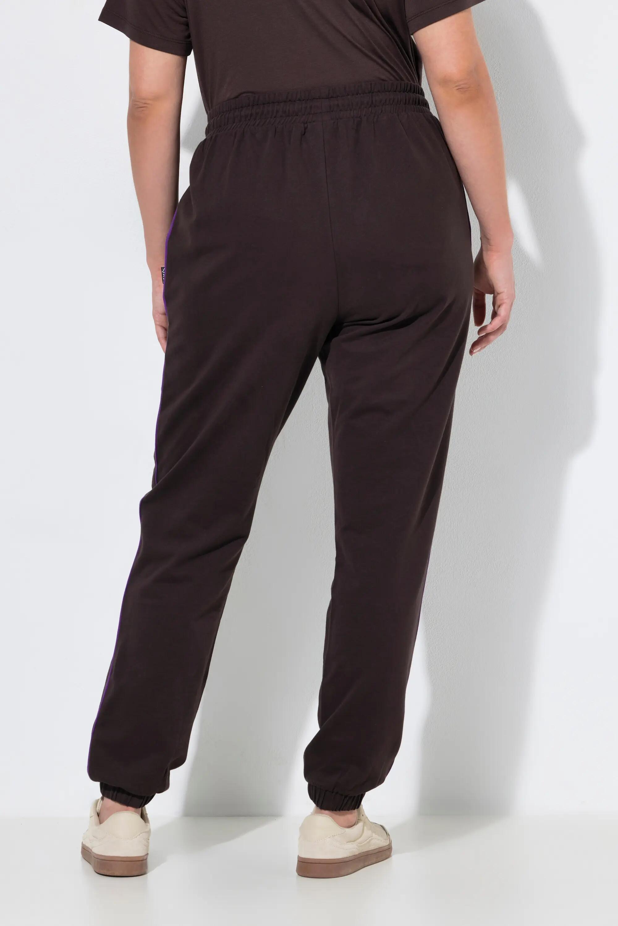 Damen Jogginghose Seitenpaspel Elastikbund elastischer Saum 7/11