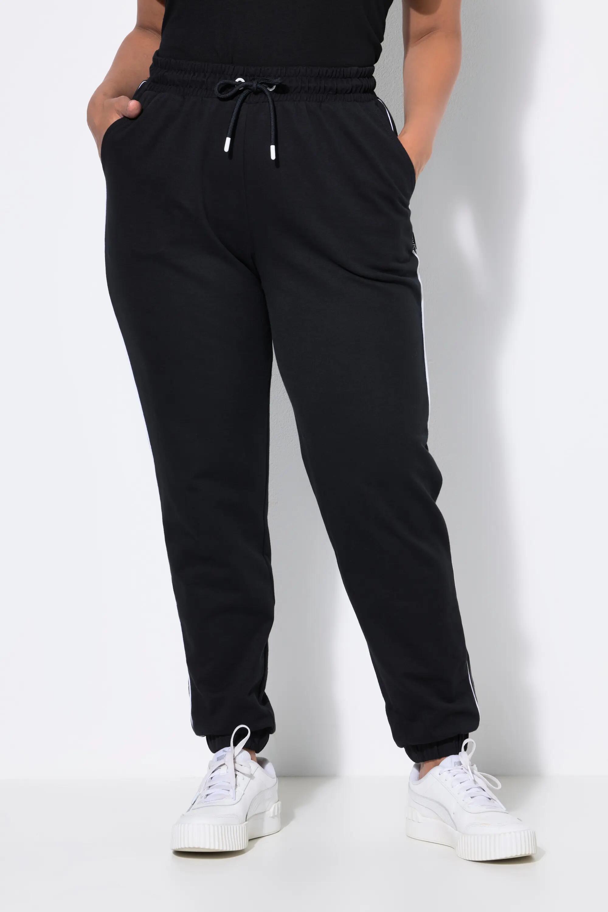 Damen Jogginghose Seitenpaspel Elastikbund elastischer Saum 12/13