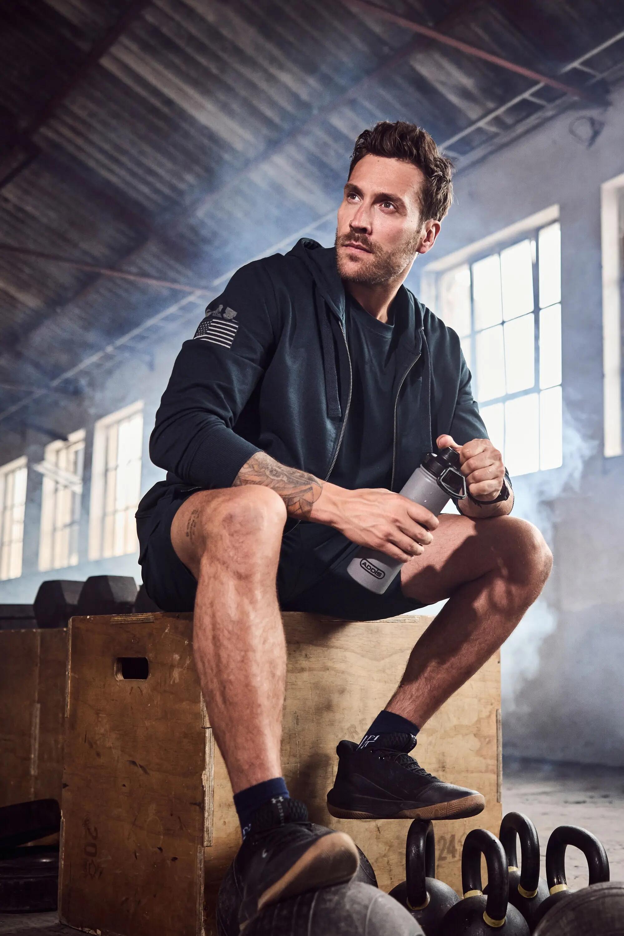 Hommes Veste à capuche Iron Anvil en molleton collection Fitness 13/13