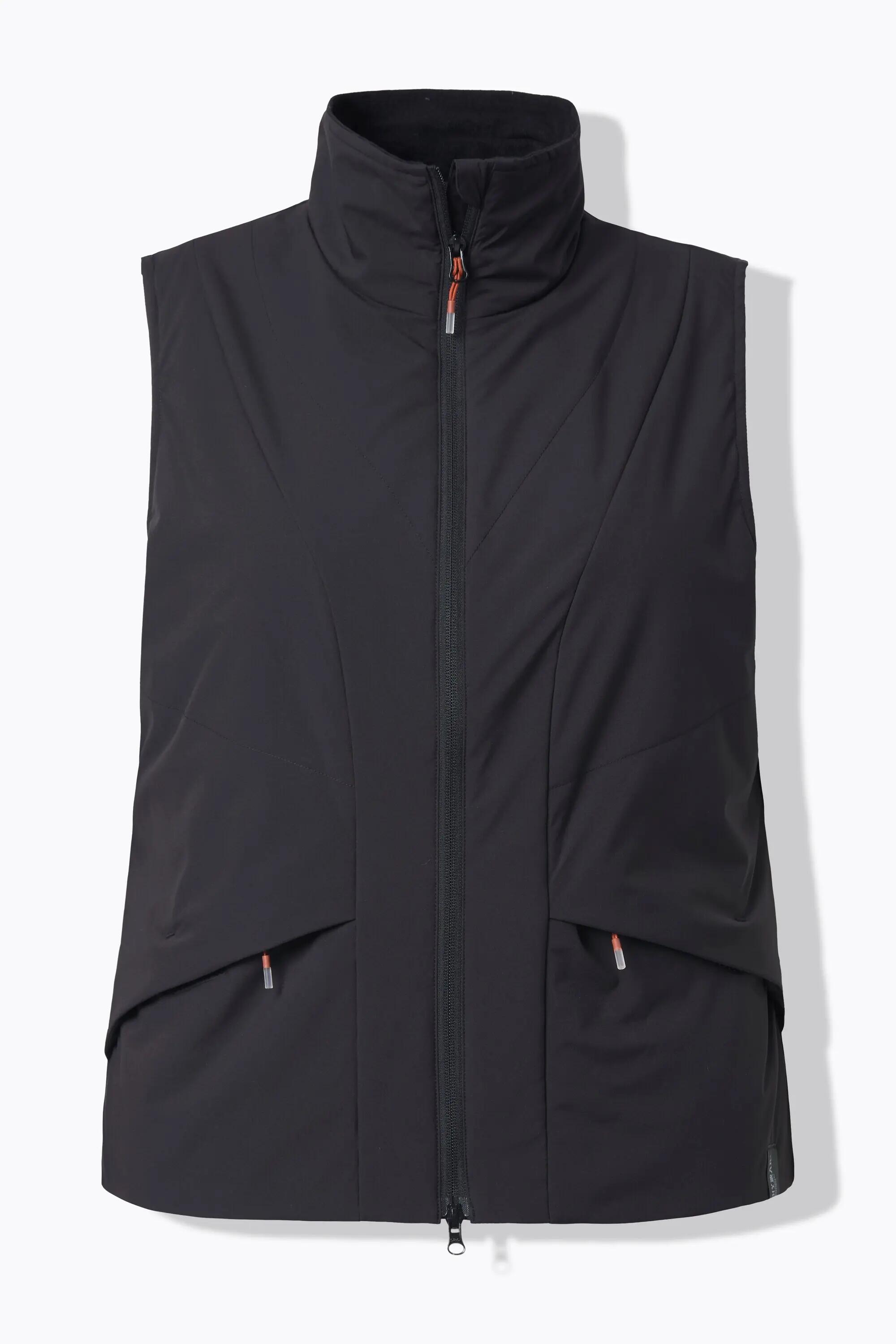 Dames Functionele doorgestikte bodywarmer waterdicht reflector opstaande kraag 3/13