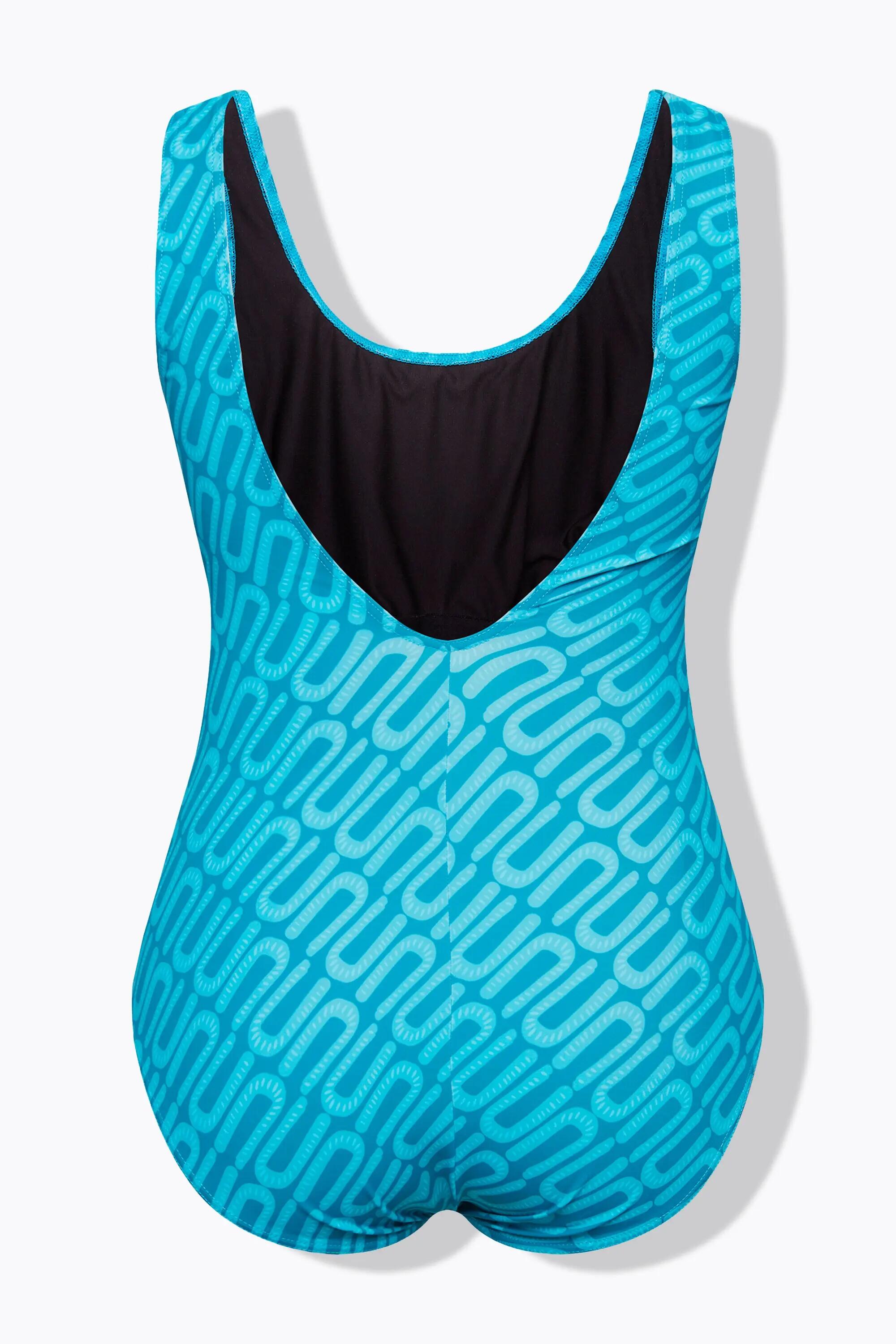 Dames badpak grafische print zonder softcups ronde hals 4/13