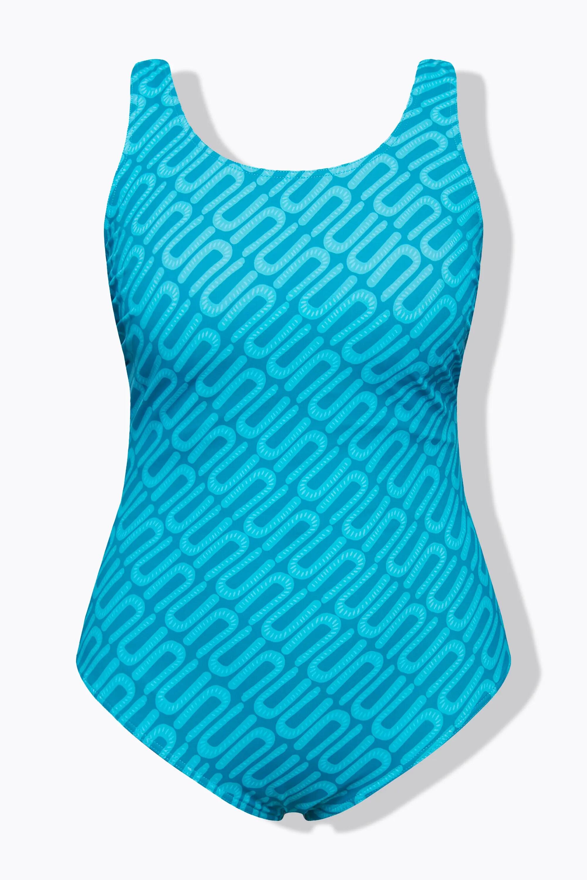Dames badpak grafische print zonder softcups ronde hals 3/13