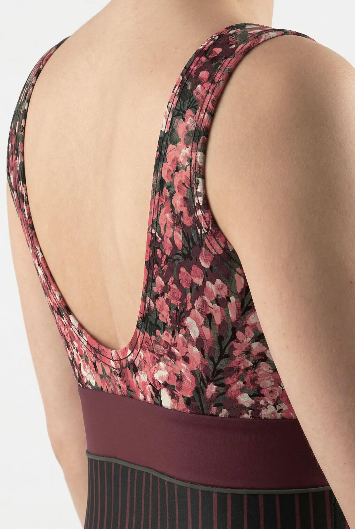 Damen Badeanzug Zierband/Streifen Softcups recycelt 10/13