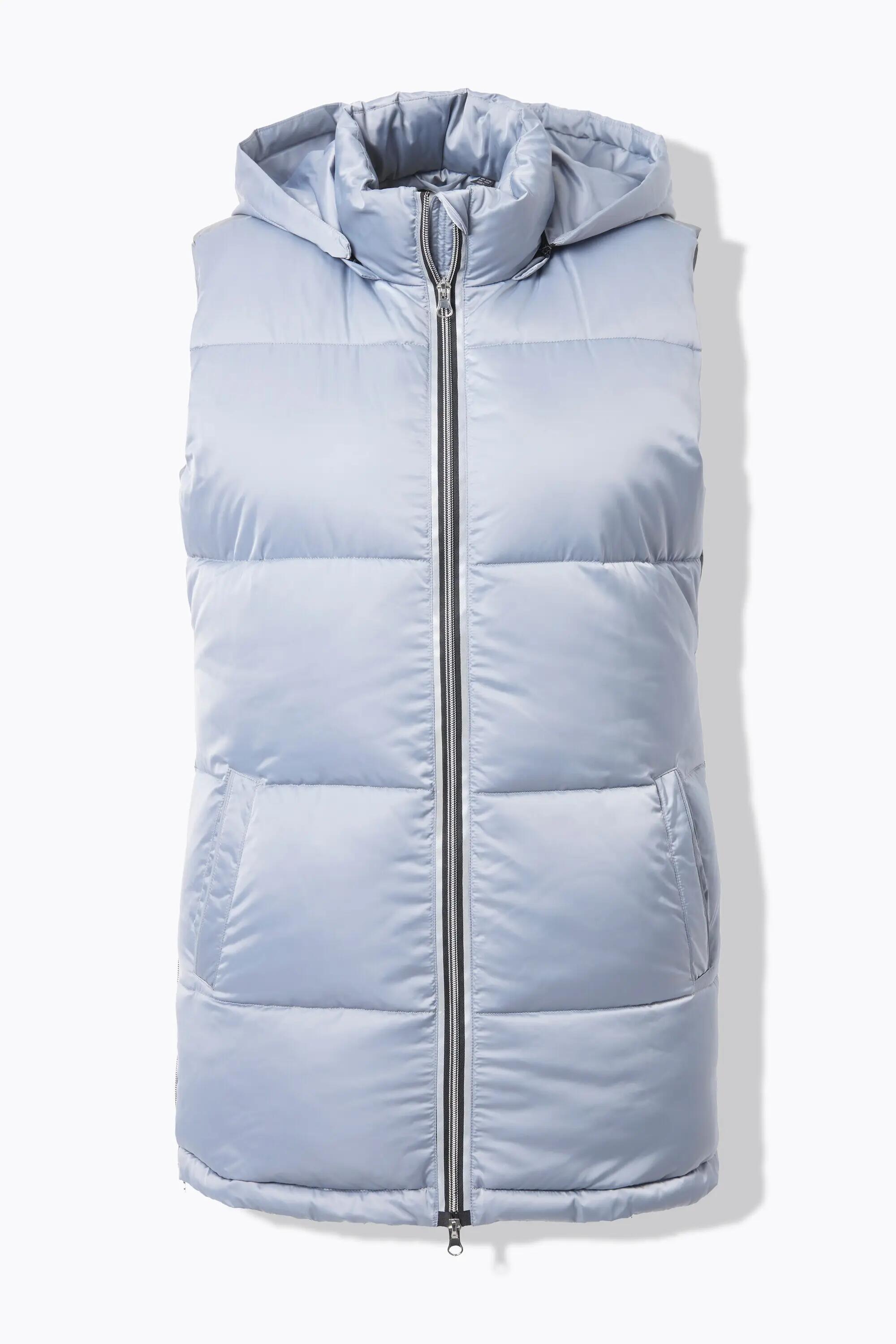 Femme Gilet matelassé long à capuche amovible matière déperlante 3/13