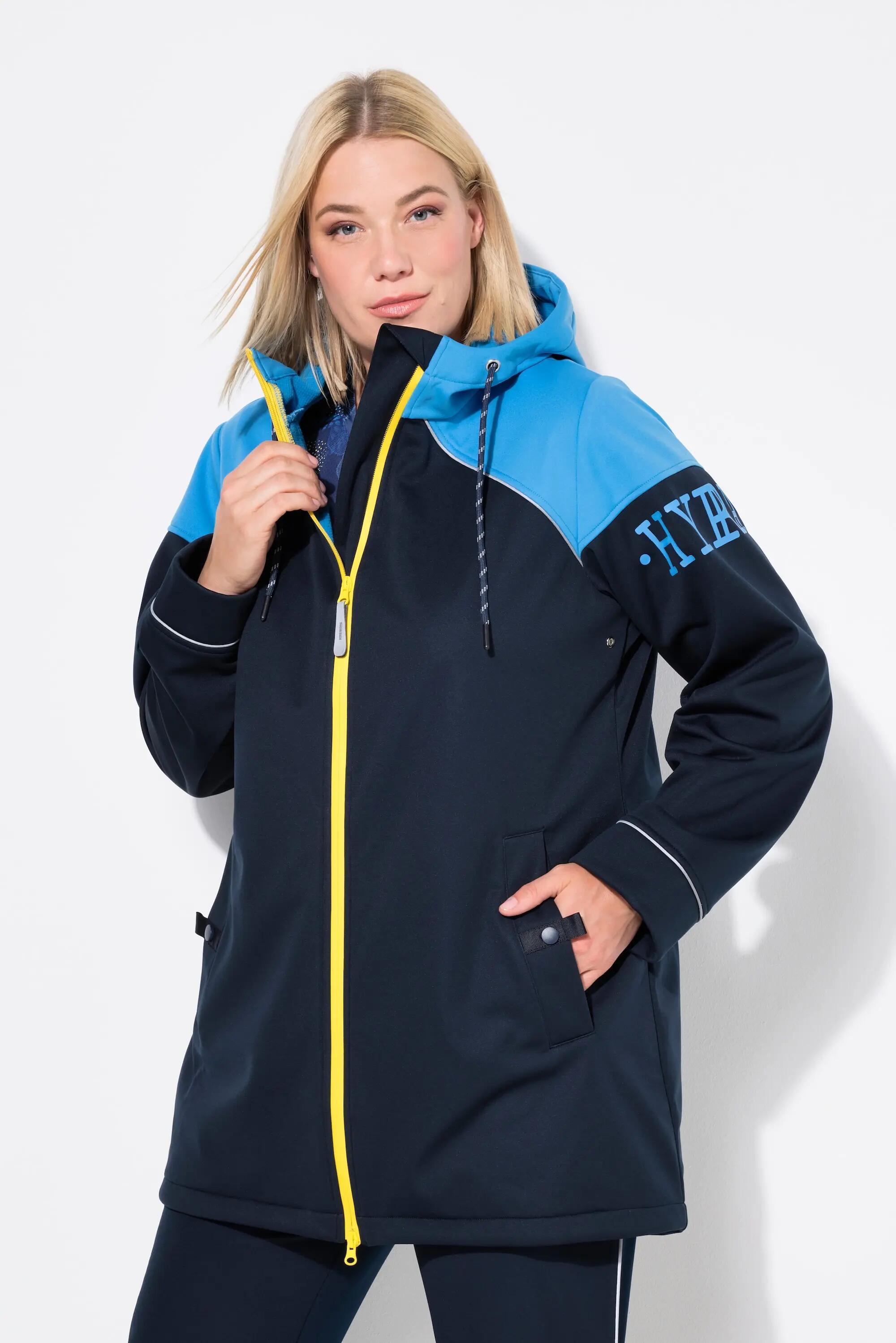 Femme Veste longue softshell tissu déperlant fermeture à glissière à double sens 3/13