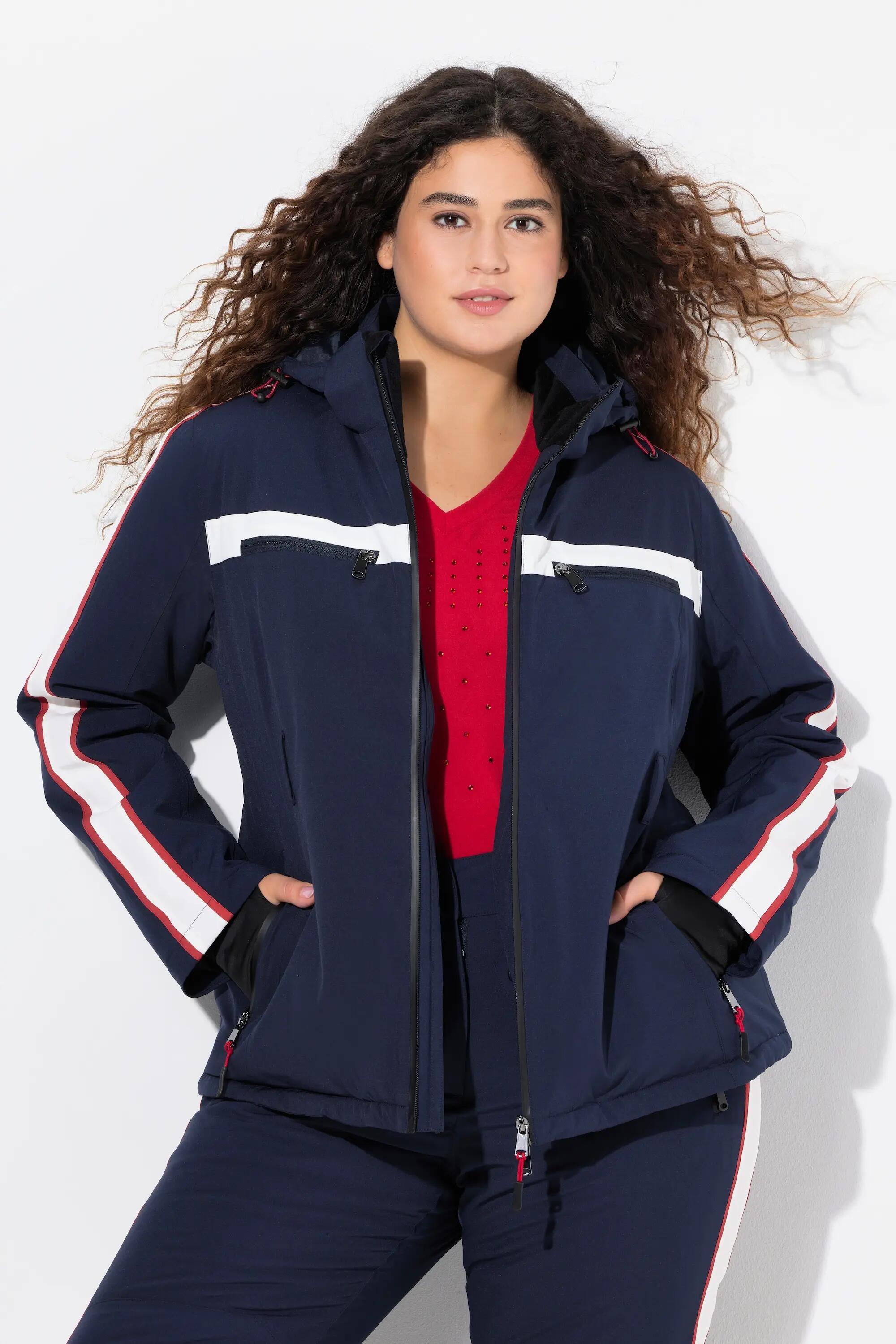 Damen Performance-Jacke wasserdicht 2-Wege-Zipper Daumenloch 3/13