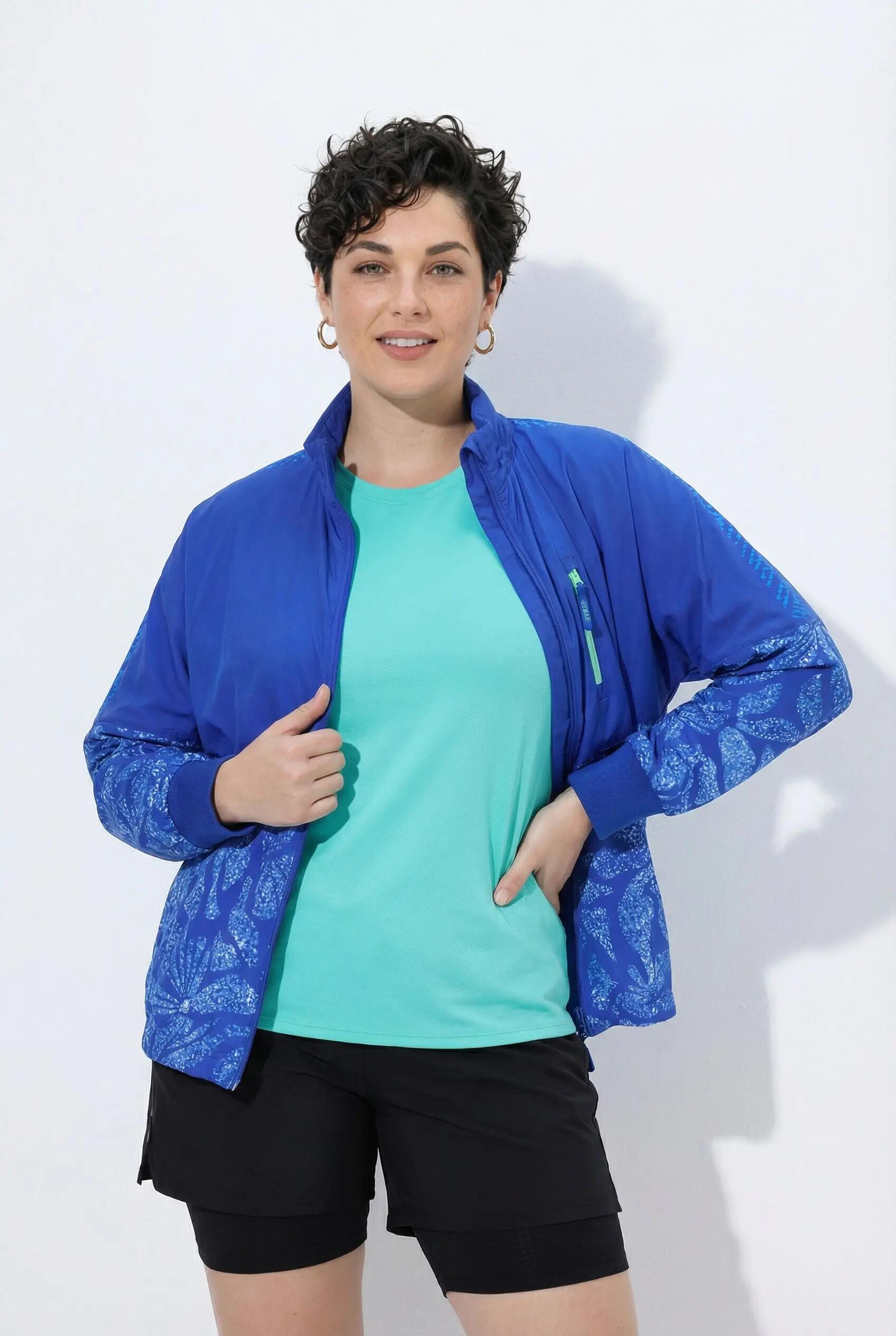 Femme Veste outdoor corail capuche indice SPF 50+ 2/13