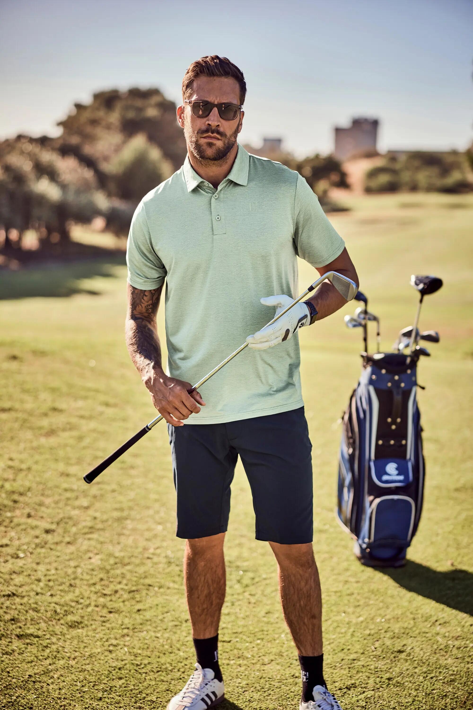 Heren poloshirt FLEXNAMIC® golf piqué all-over print korte mouwen tot 7XL 11/11