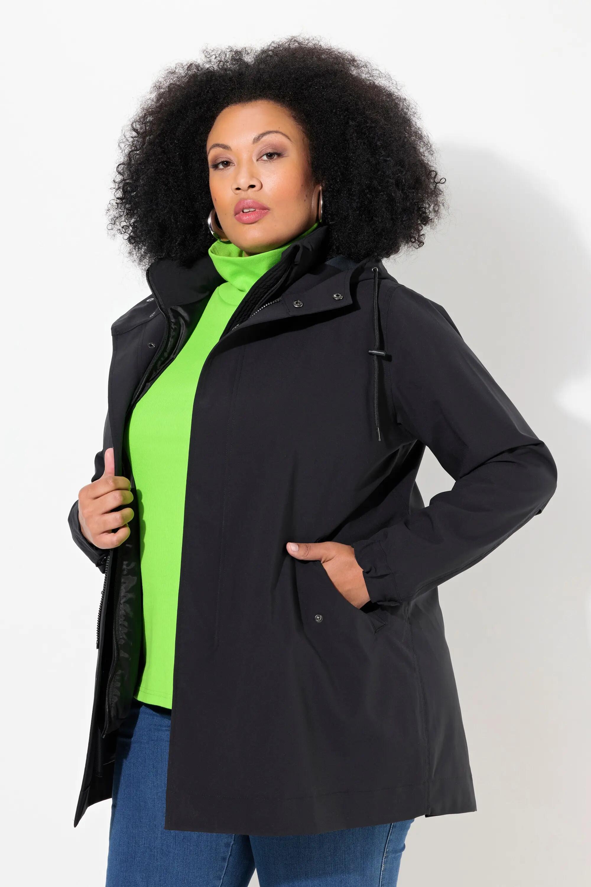 Dames HYPRAR 3-in-1 functionele jas A-lijn doorgestikte bodywarmer capuchon 2/13